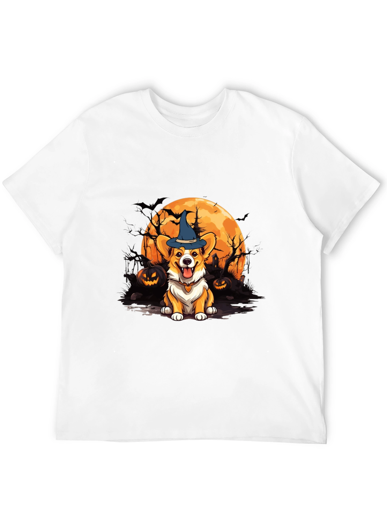 Halloween Corgi Witch T-Shirt