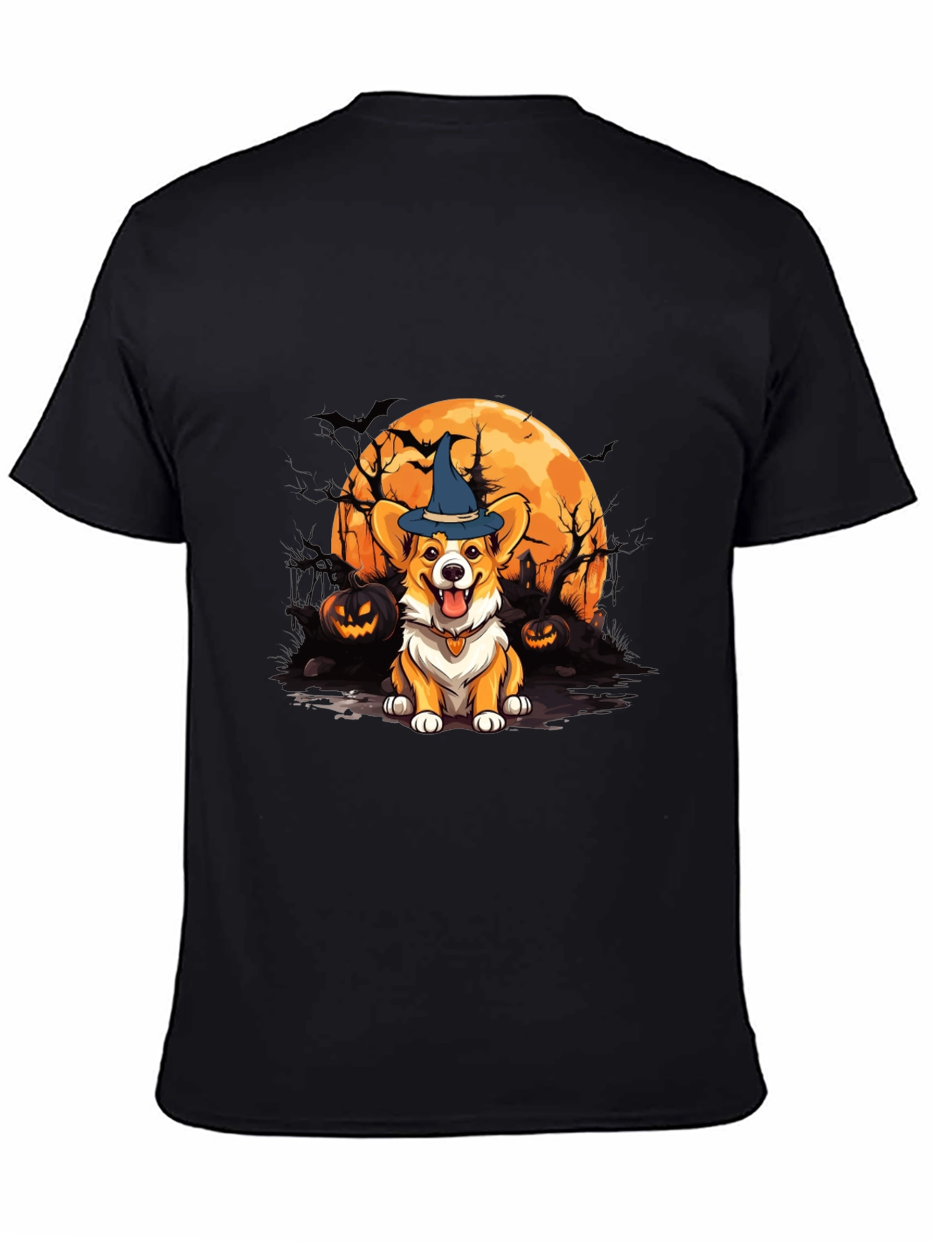 Halloween Corgi Witch T-Shirt