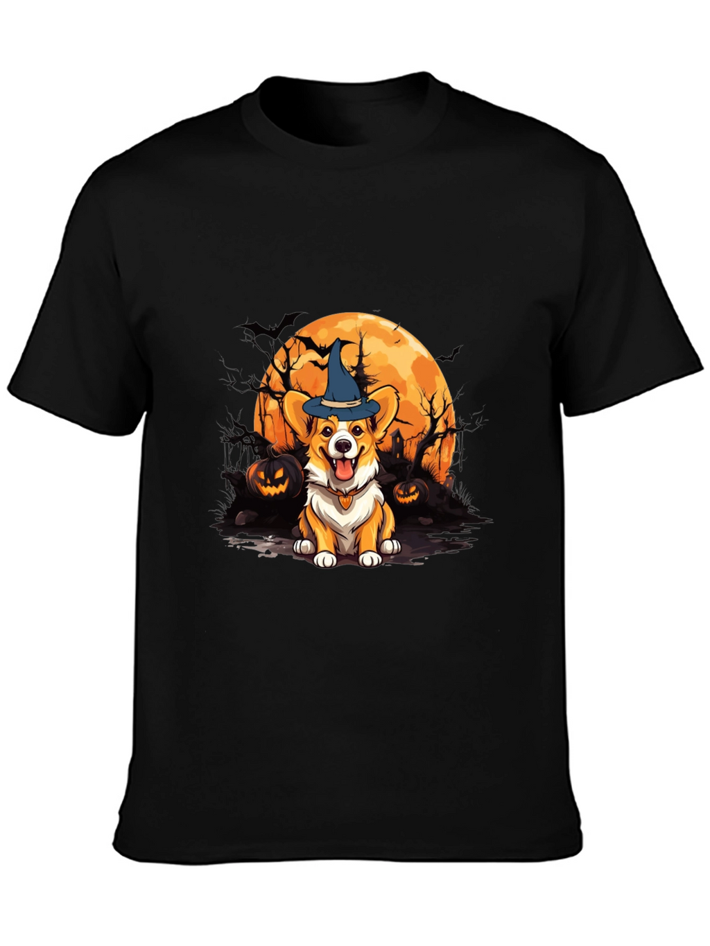 Halloween Corgi Witch T-Shirt