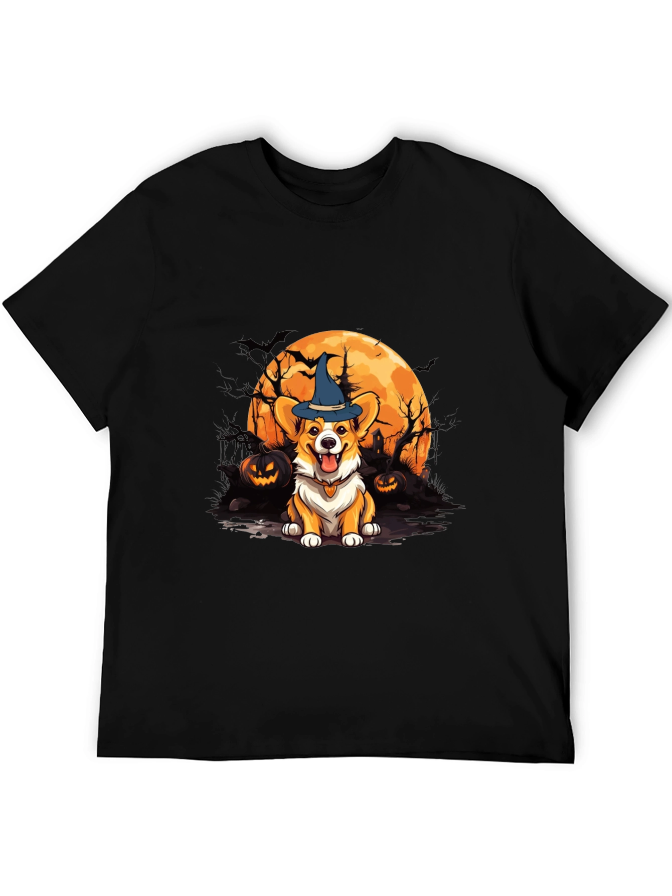 Halloween Corgi Witch T-Shirt
