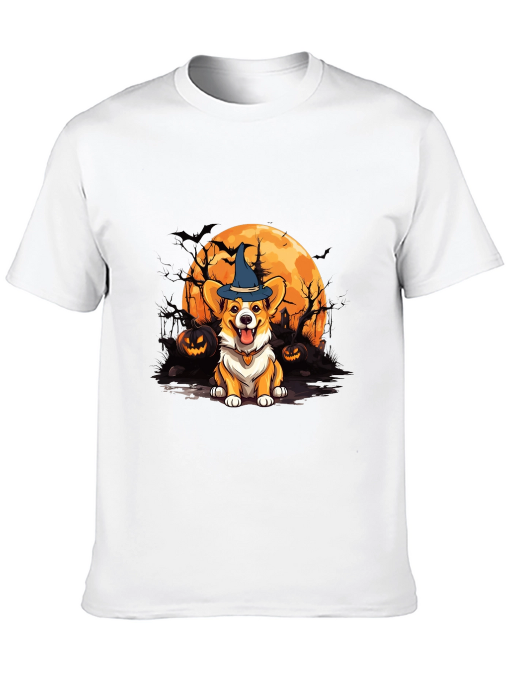 Halloween Corgi Witch T-Shirt