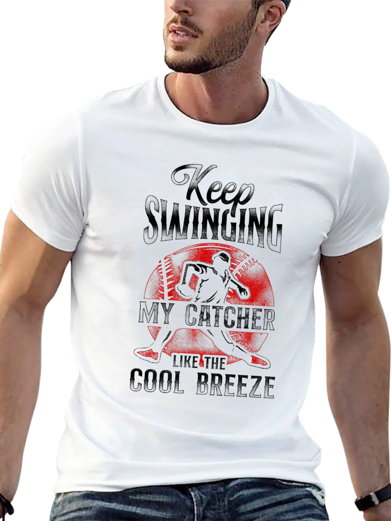 Keep Swinging My Catcher Tee