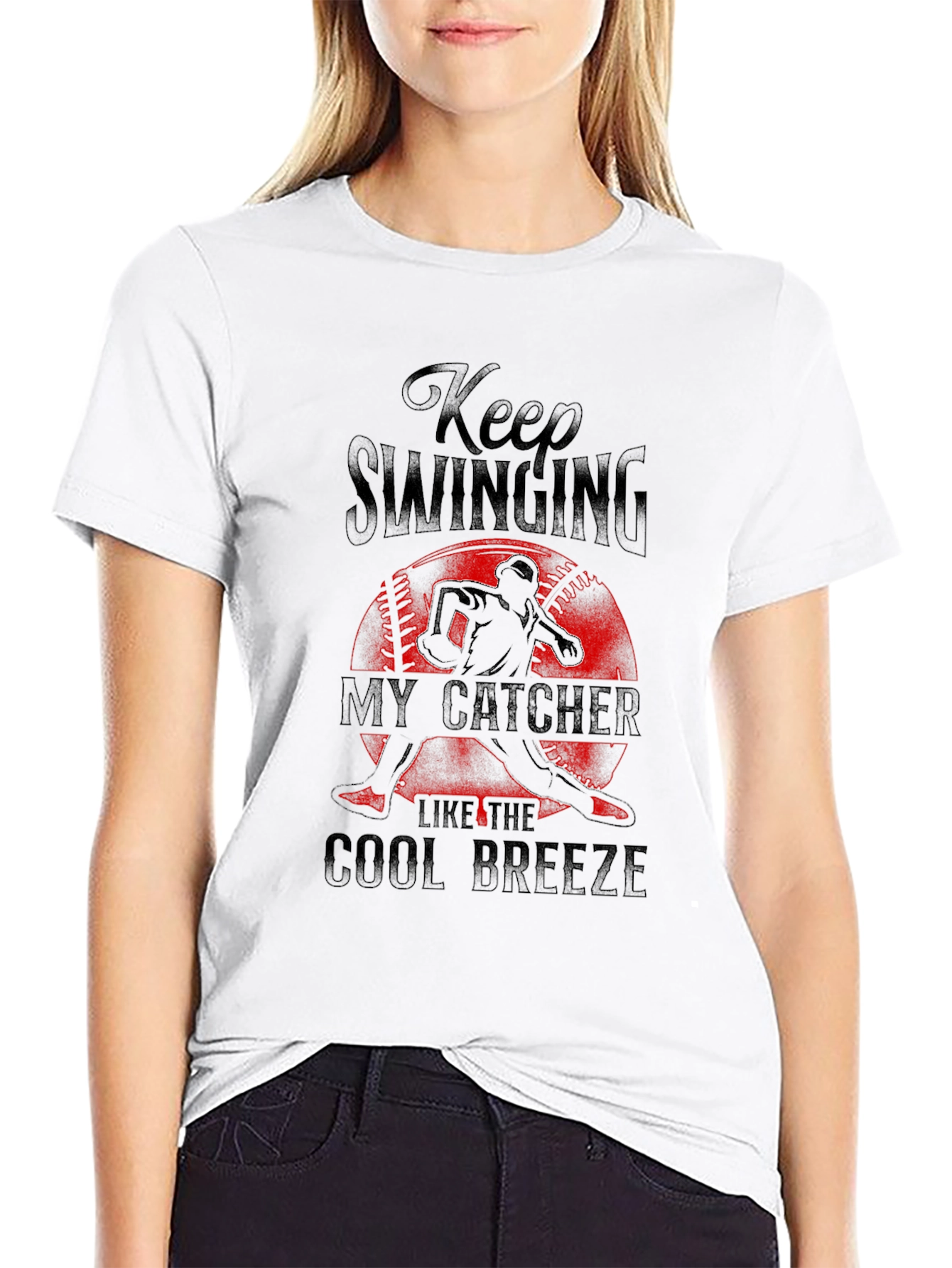 Keep Swinging My Catcher Tee