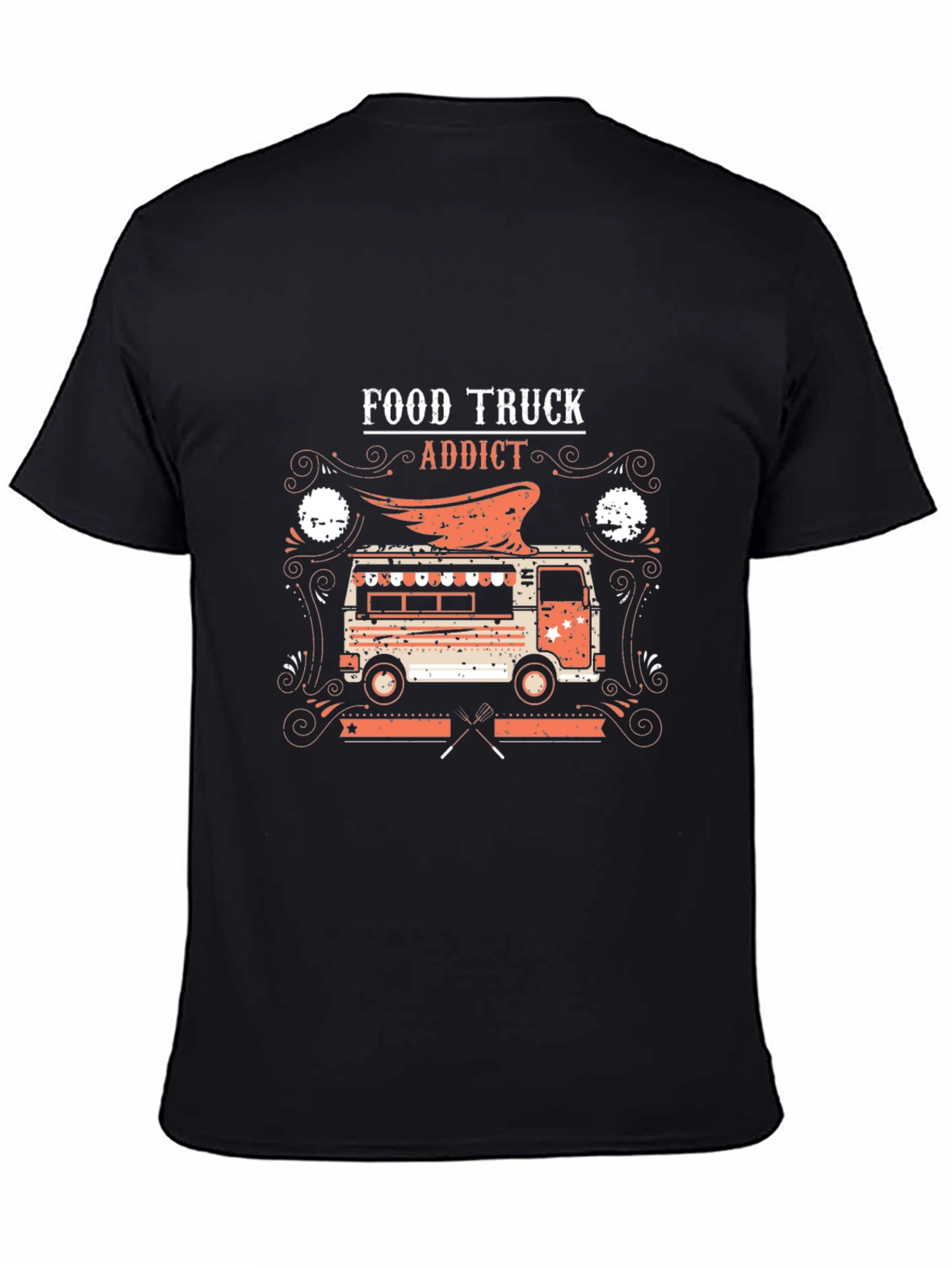Food Truck Addict Graphic Tee - Black T-Shirt