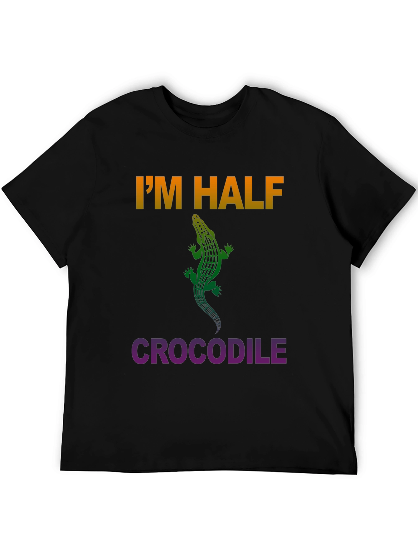 Im Half Crocodile Graphic Tee - Unique Design