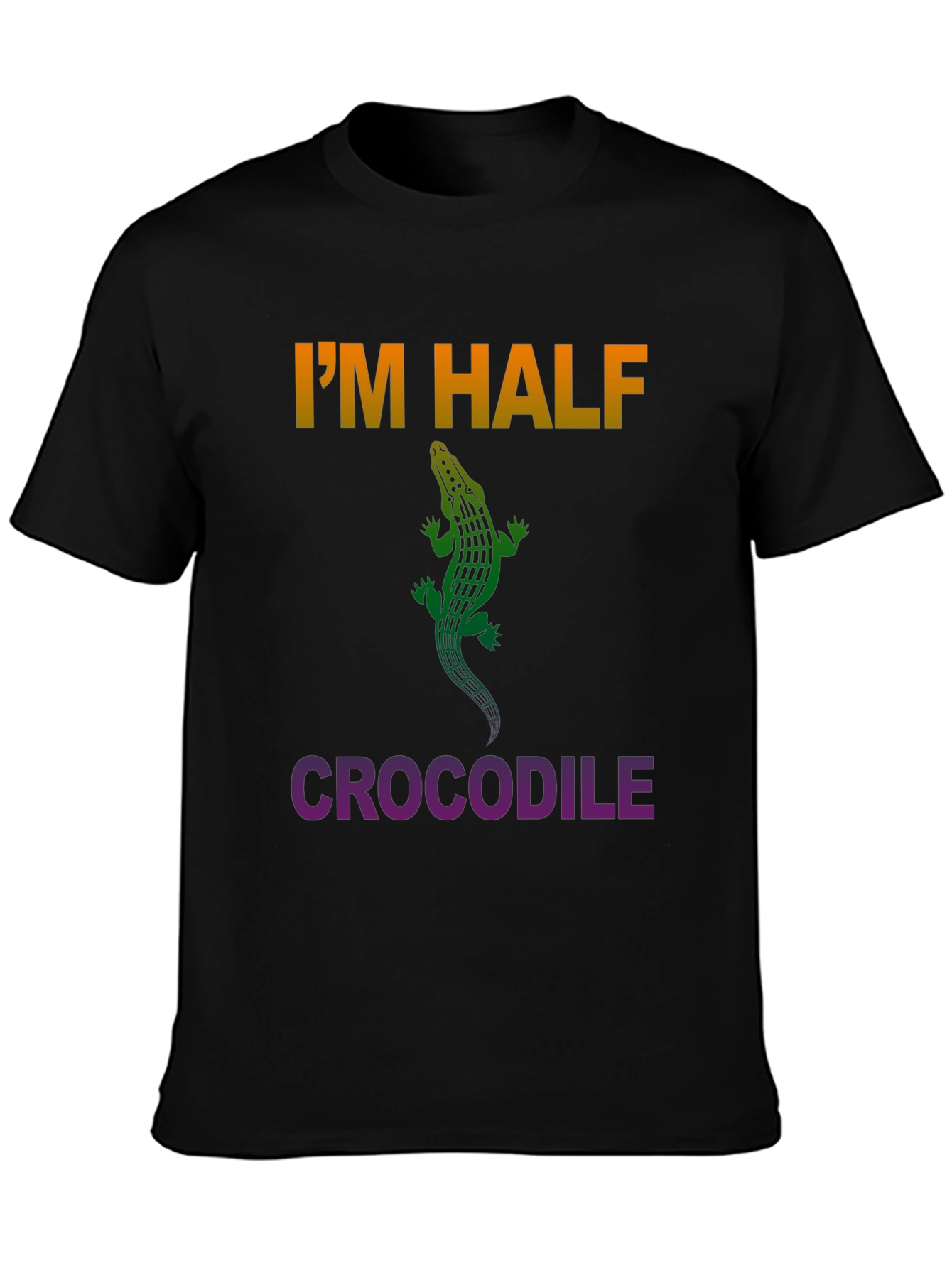 Im Half Crocodile Graphic Tee - Unique Design