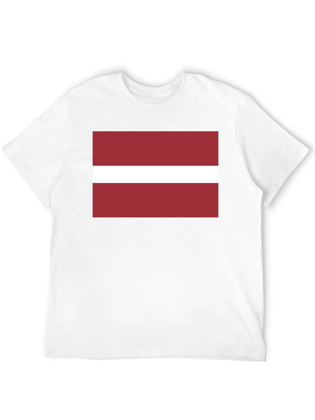 Latvia Flag Graphic T-Shirt - Black
