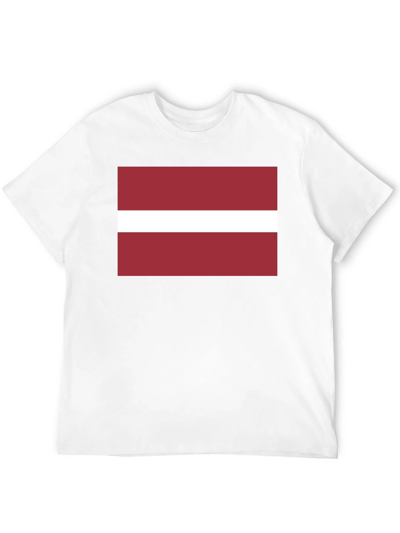 Latvia Flag Graphic T-Shirt - Black