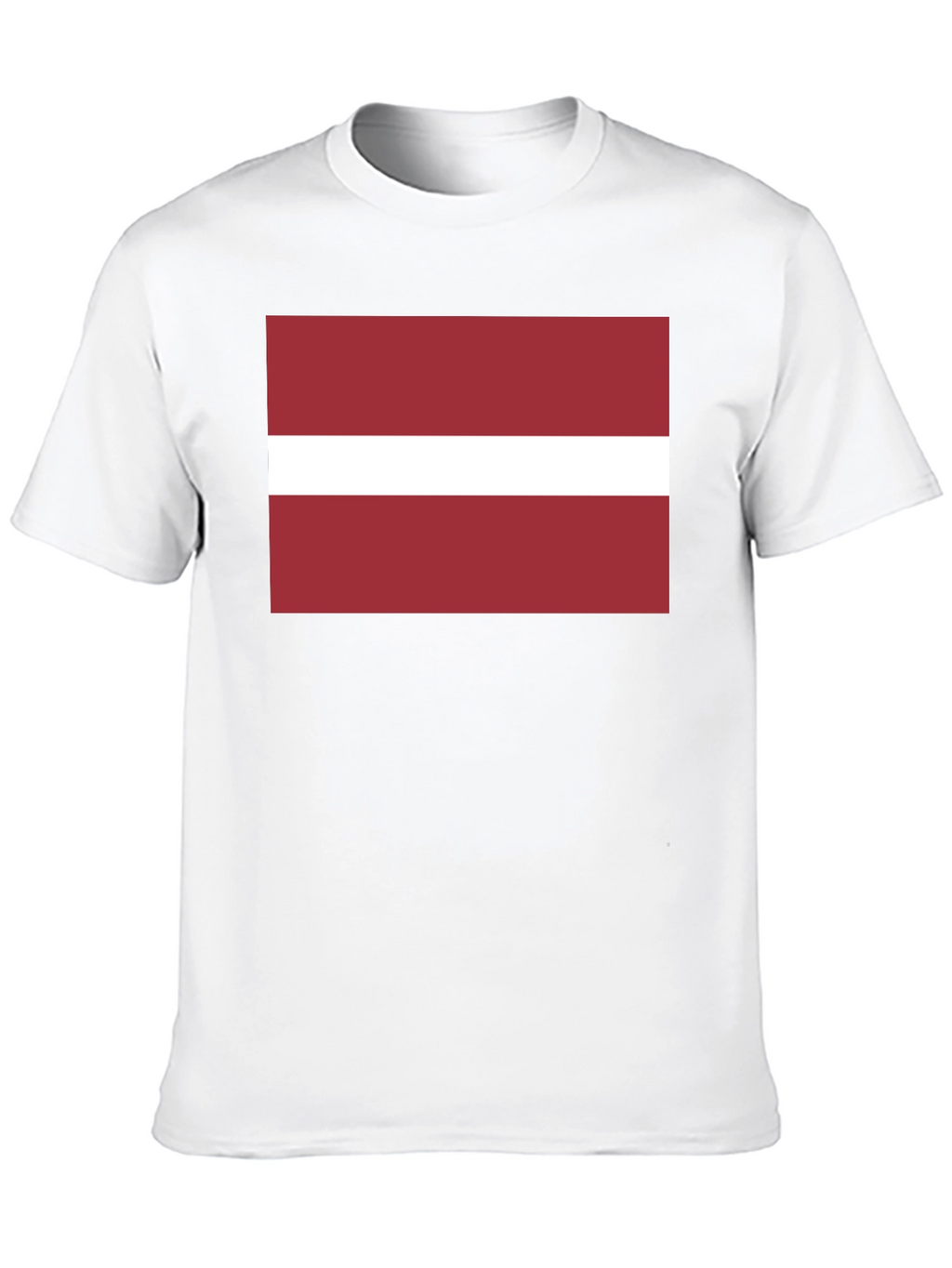 Latvia Flag Graphic T-Shirt - Black