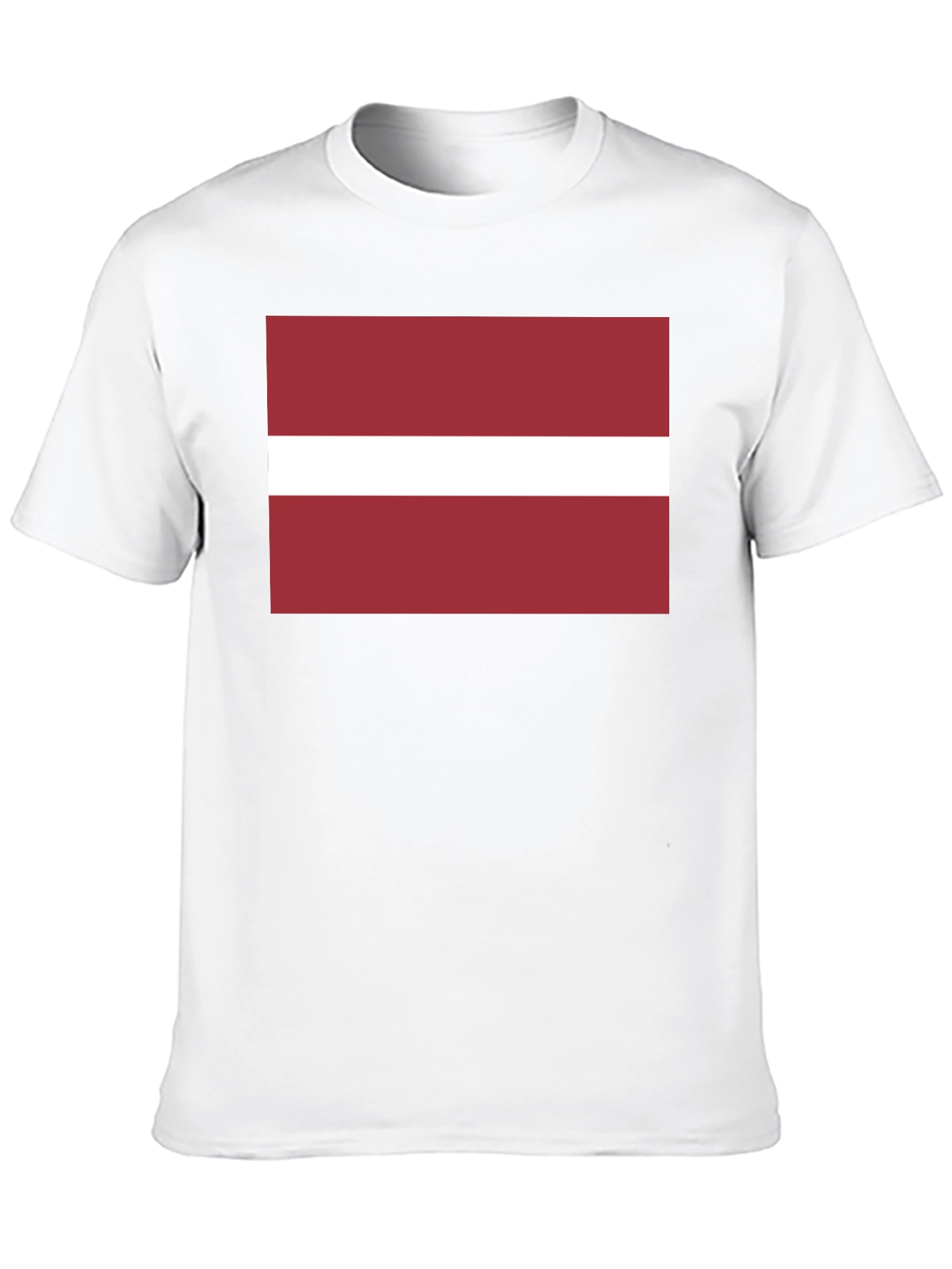 Latvia Flag Graphic T-Shirt - Black
