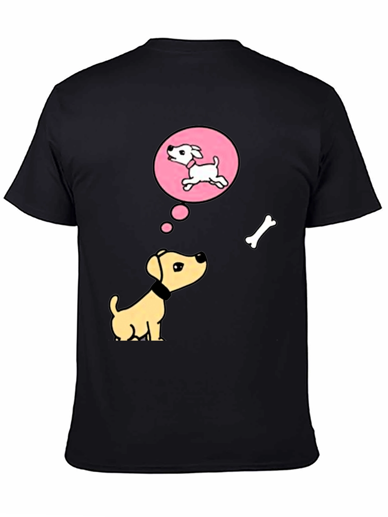 Dreaming Dog Black T-Shirt