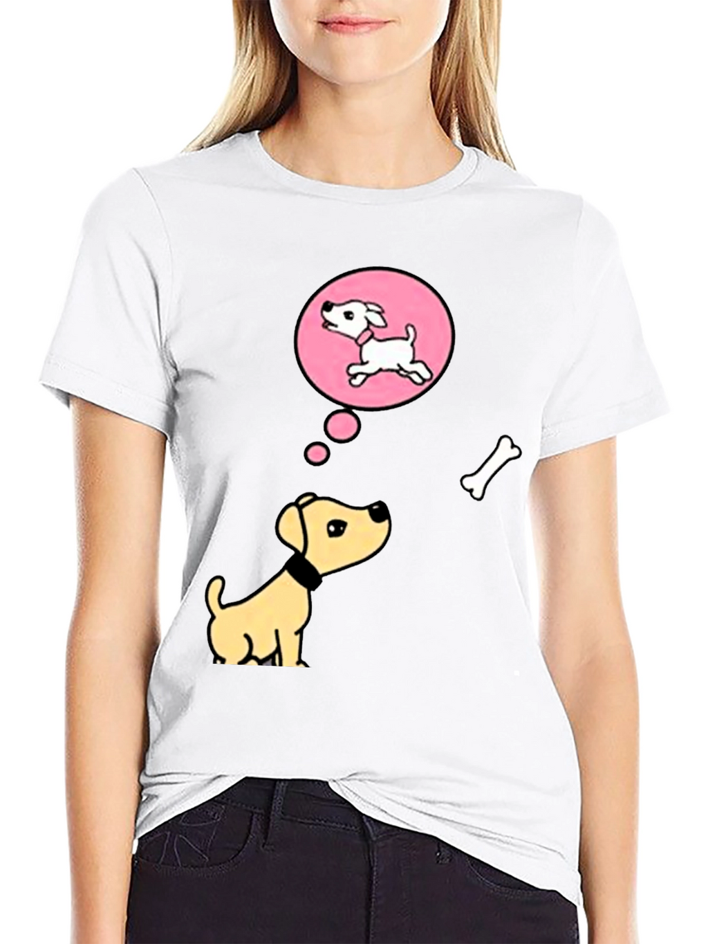 Dreaming Dog Black T-Shirt