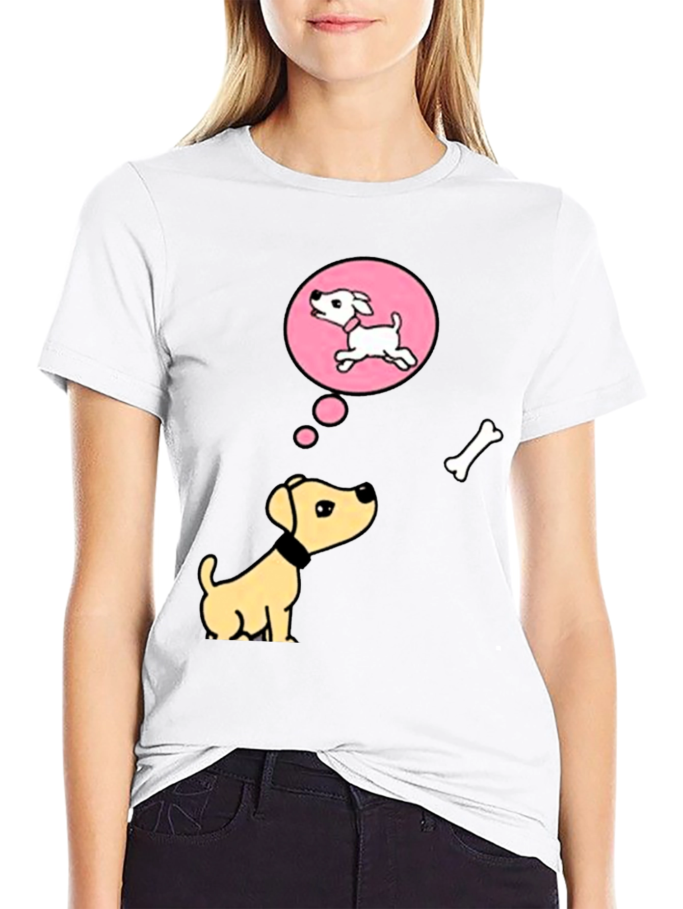 Dreaming Dog Black T-Shirt