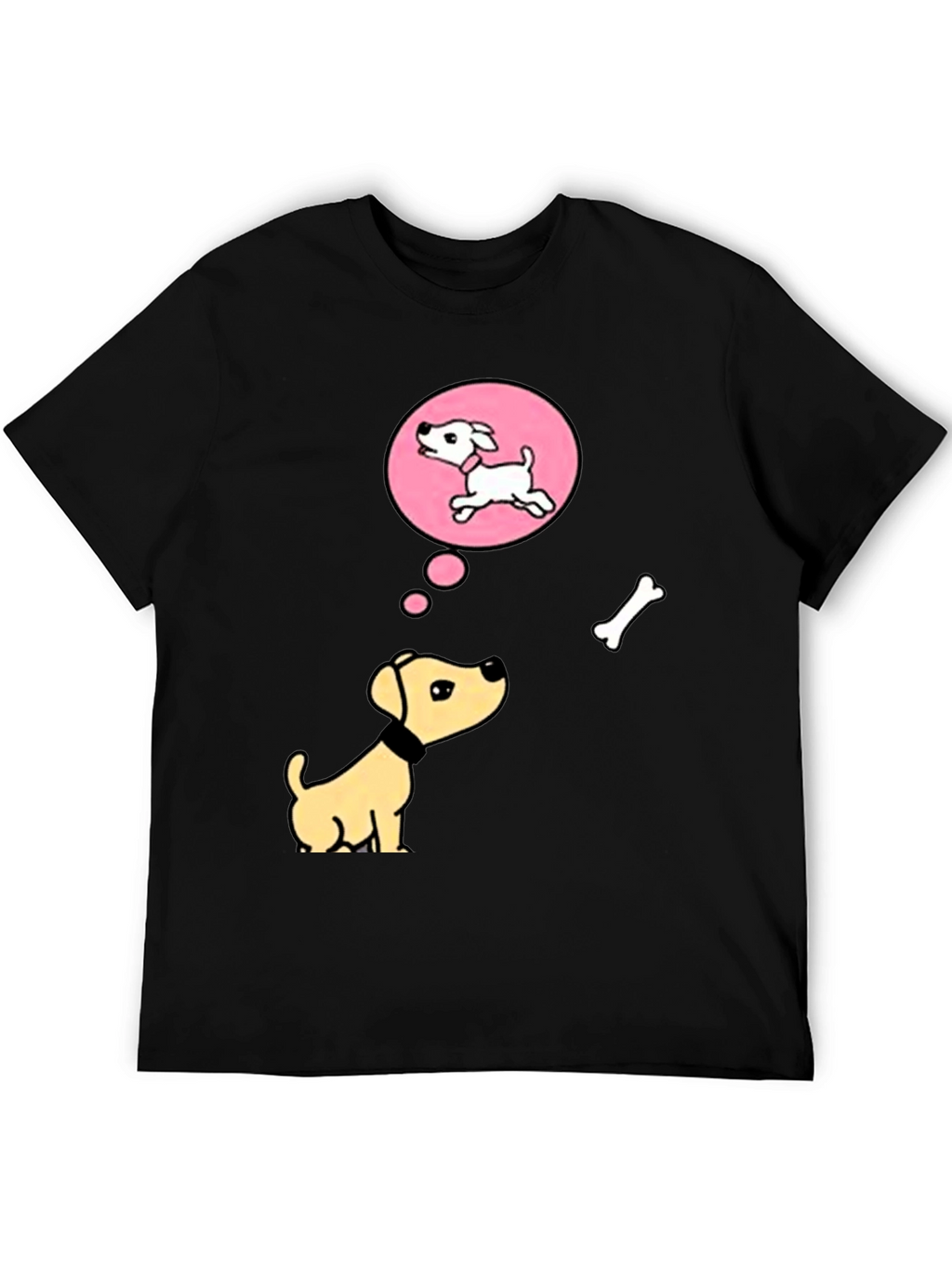 Dreaming Dog Black T-Shirt