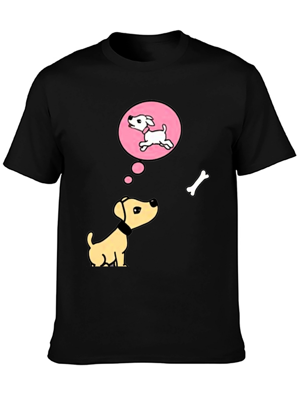 Dreaming Dog Black T-Shirt