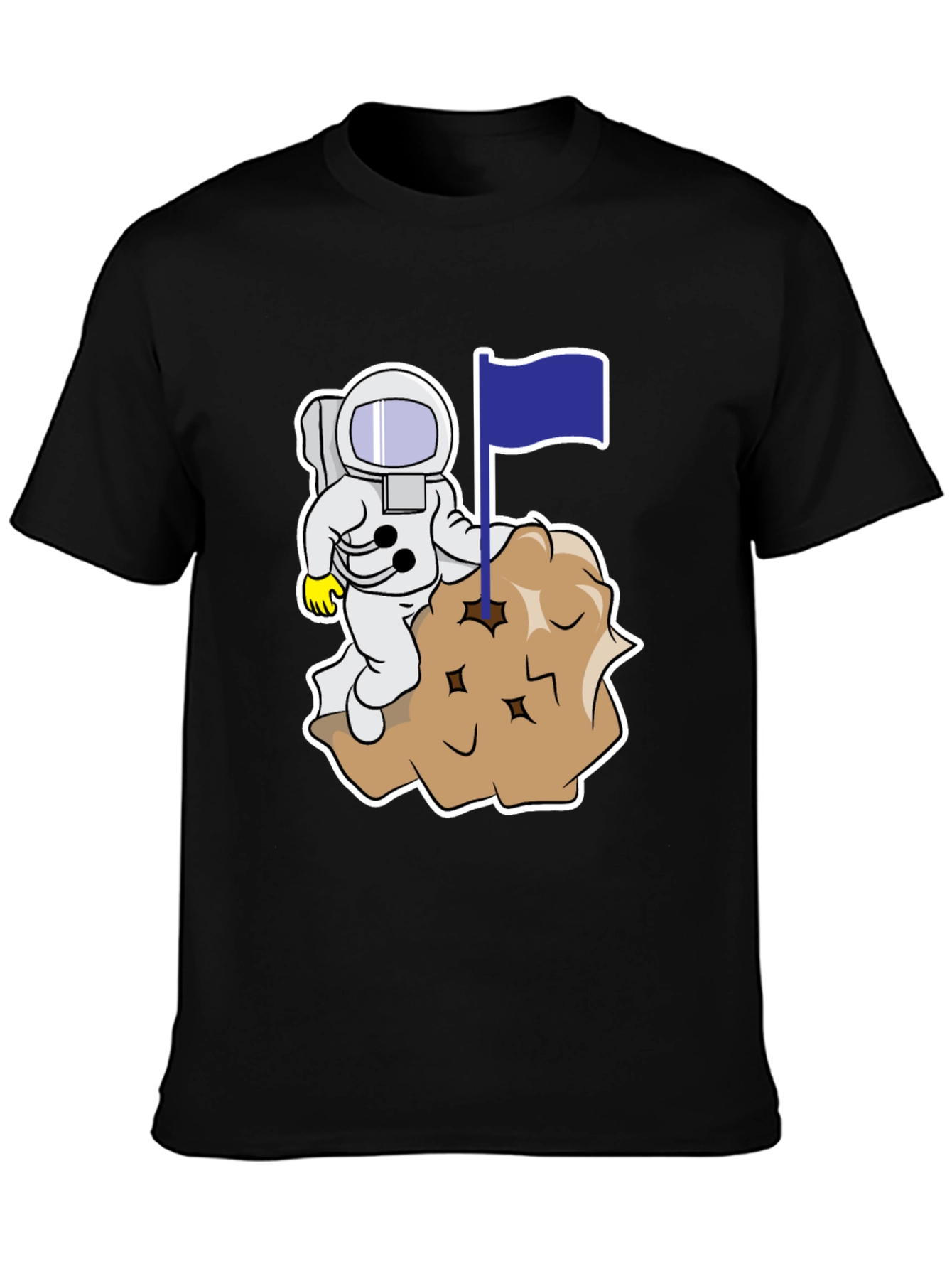 Astronaut Flag Graphic T-Shirt - Space Explorer Tee