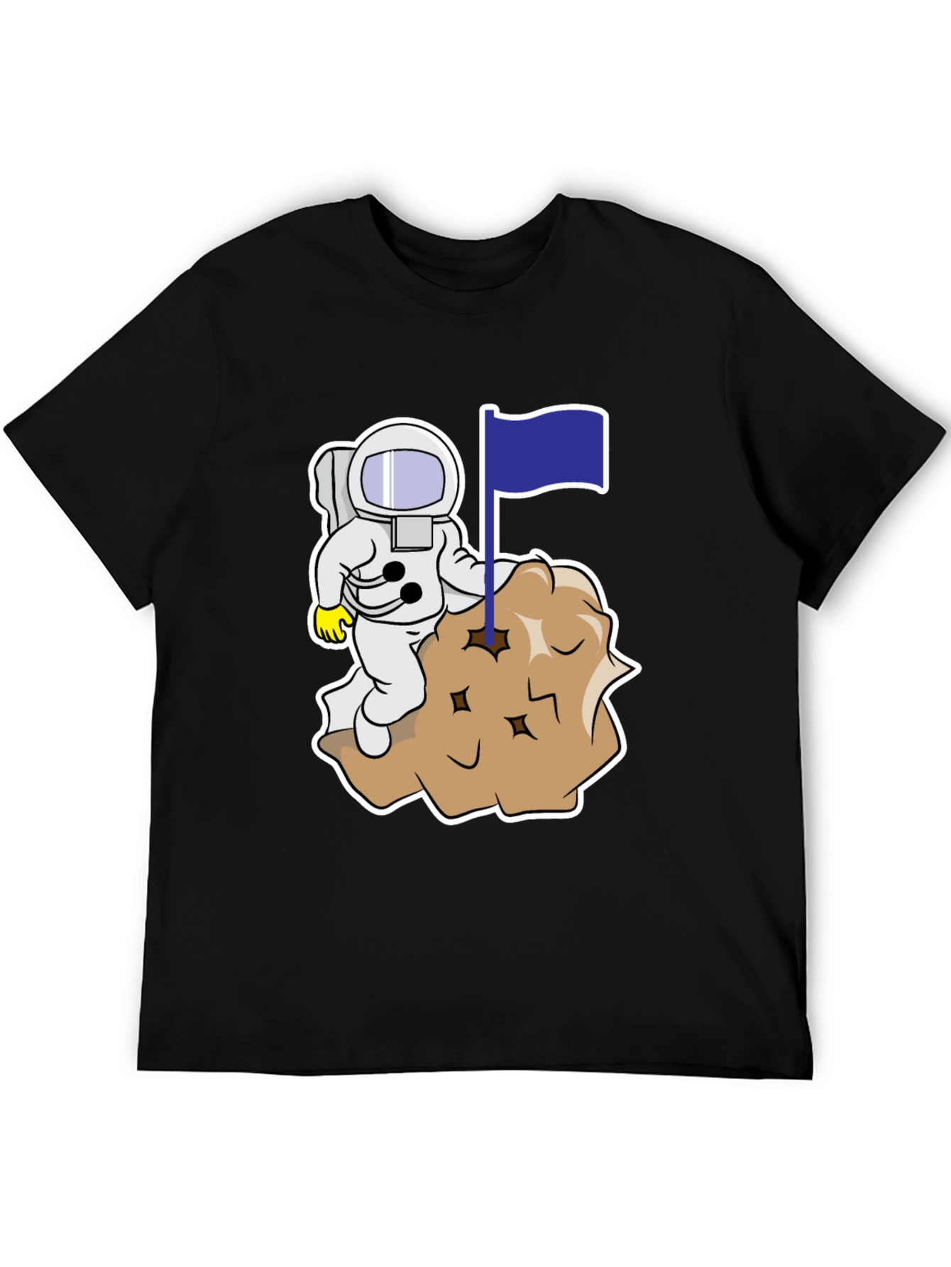 Astronaut Flag Graphic T-Shirt - Space Explorer Tee