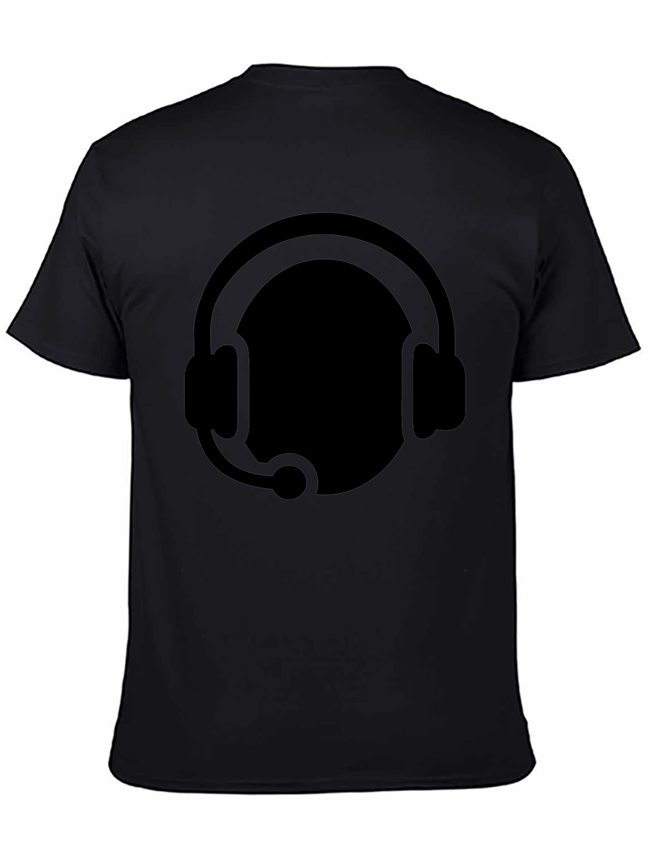 Gamer Headset Graphic Tee - Black