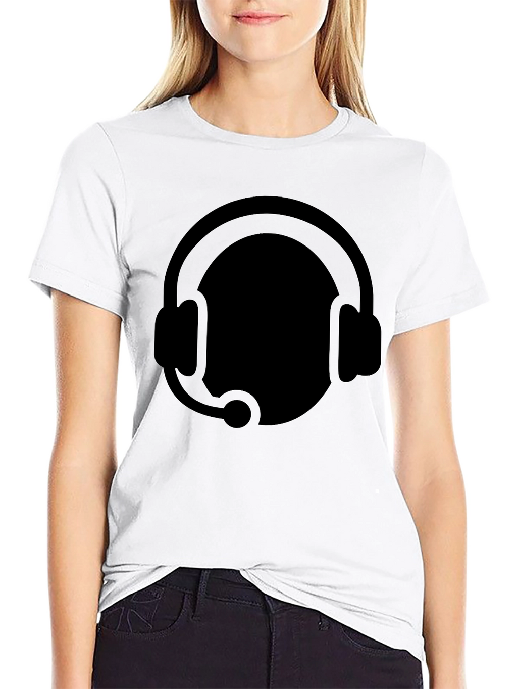 Gamer Headset Graphic Tee - Black