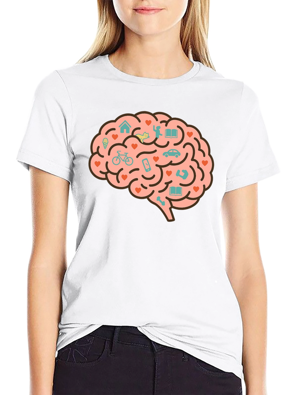 Brain Love T-Shirt - Unique Graphic Tee