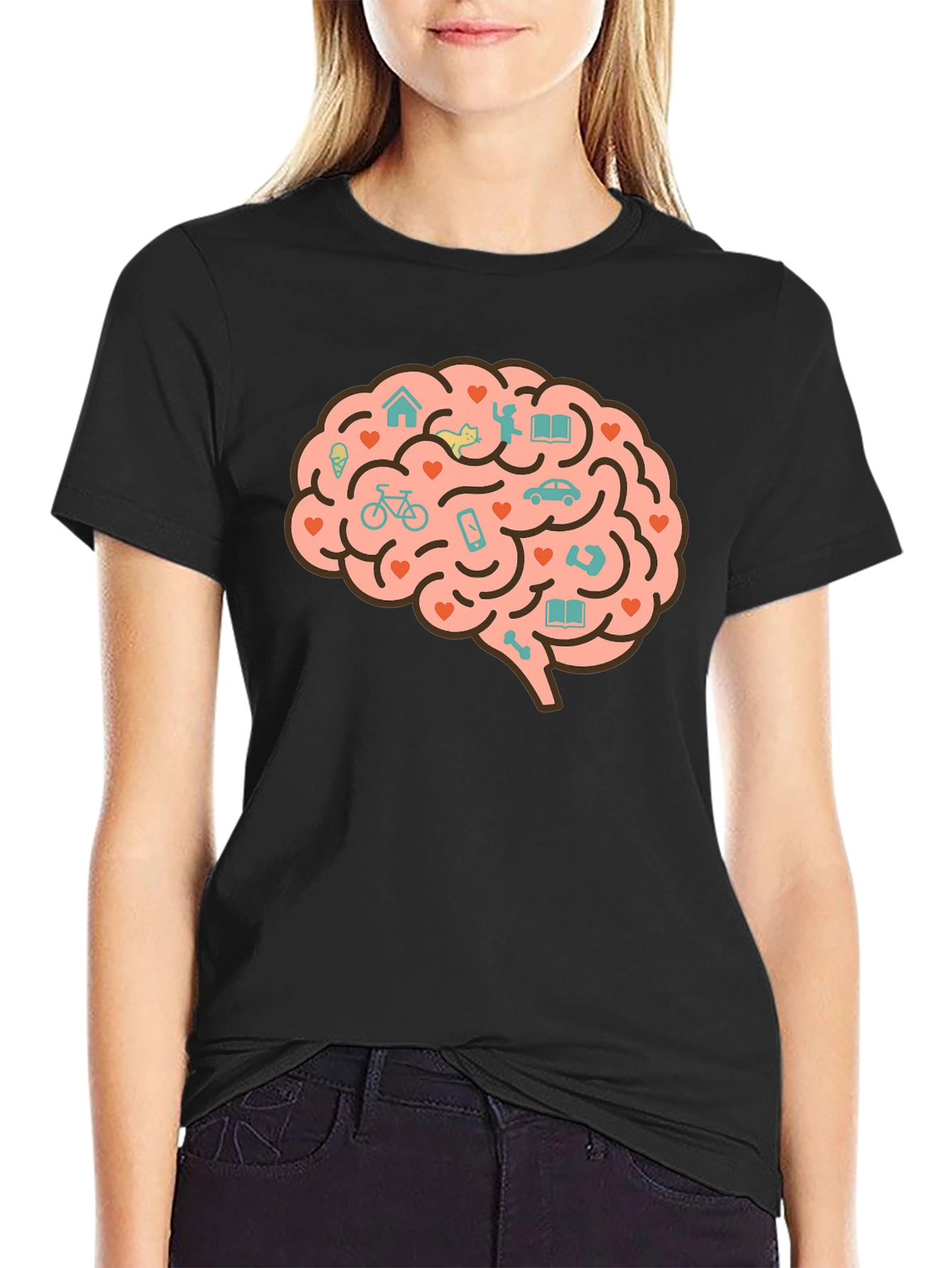 Brain Love T-Shirt - Unique Graphic Tee