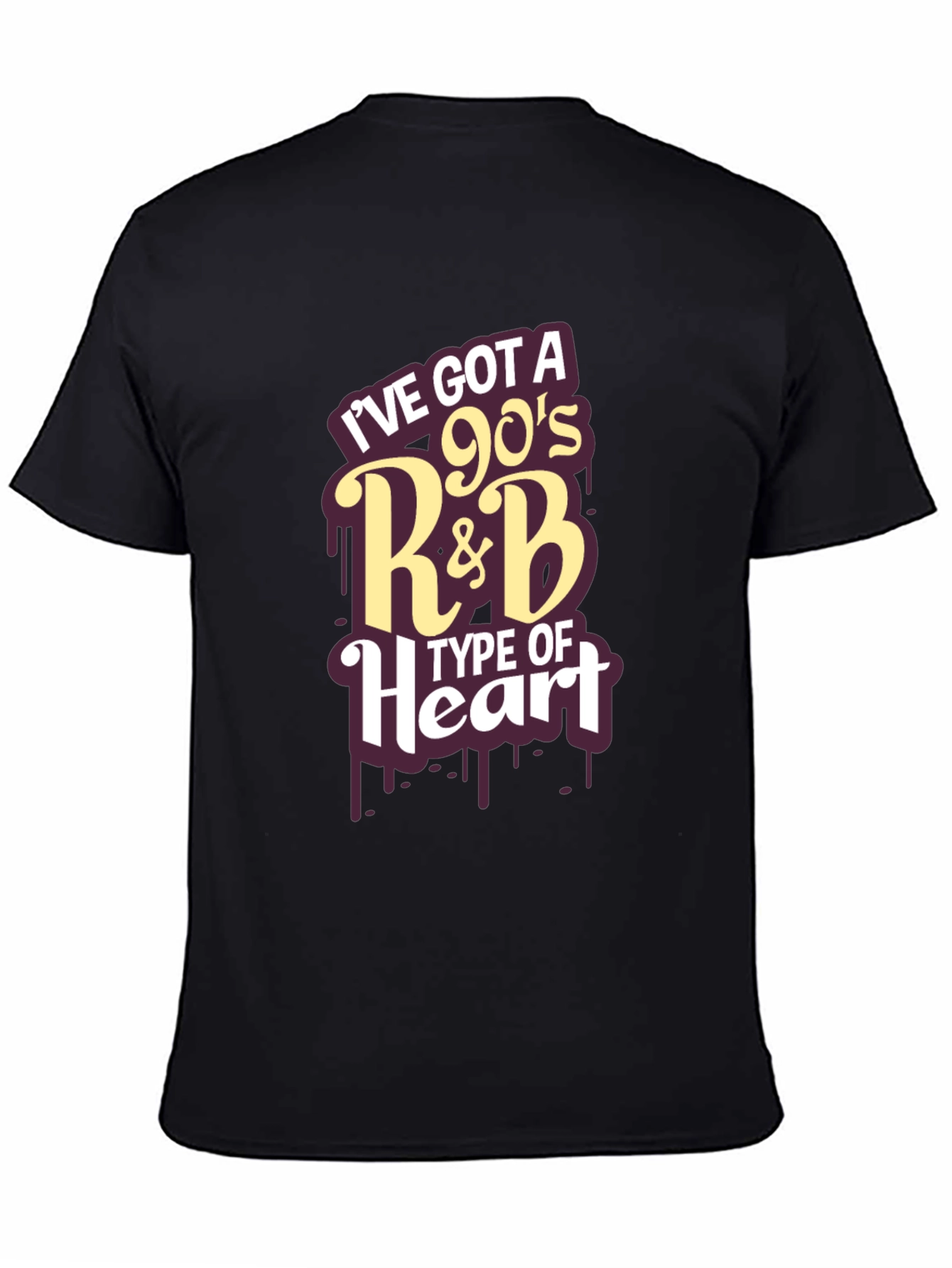 Ive Got A 90s R&B Type Of Heart Black T-Shirt
