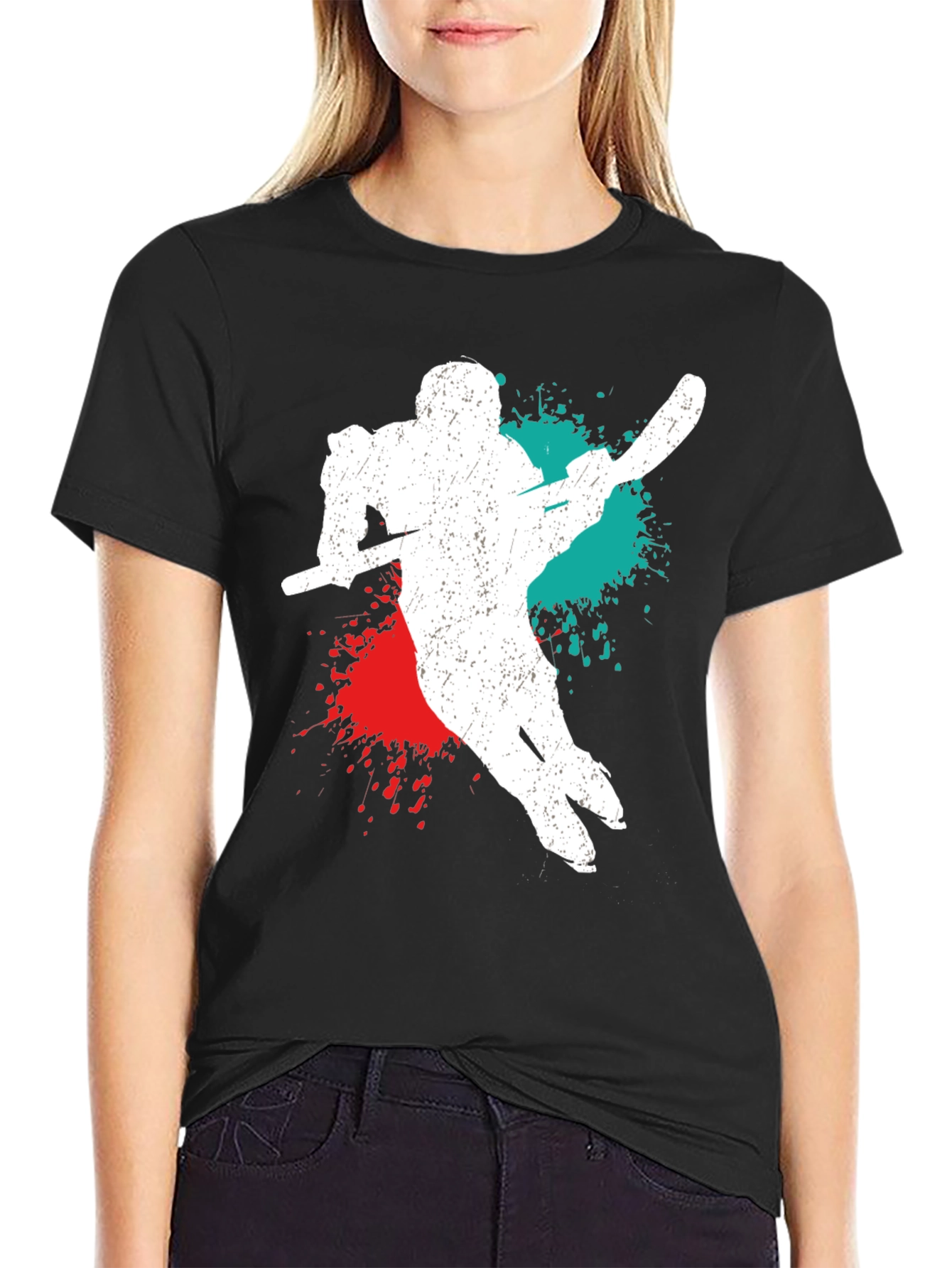 Hockey Player Graphic T-Shirt