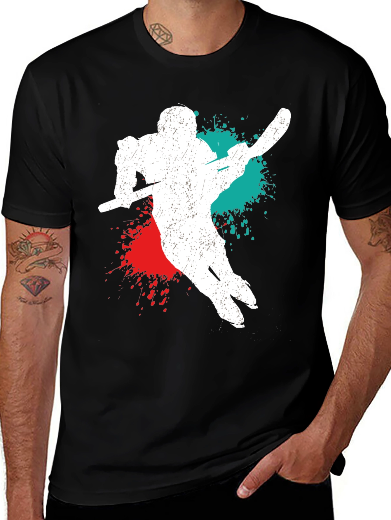 Hockey Player Graphic T-Shirt
