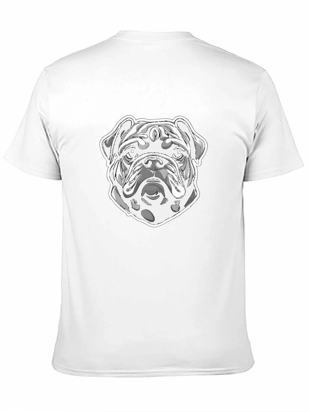Bulldog Graphic Print Crew Neck T-Shirt