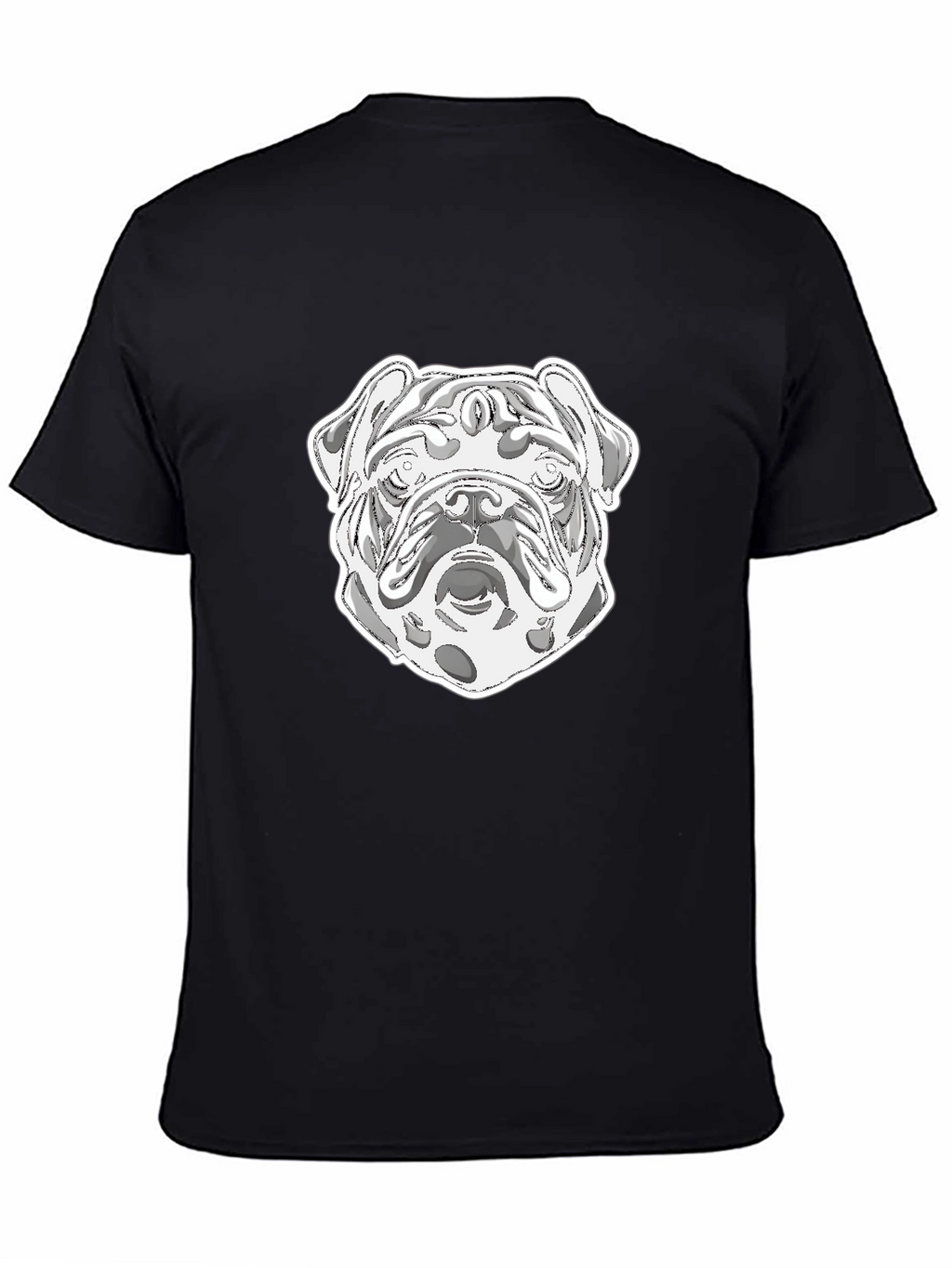 Bulldog Graphic Print Crew Neck T-Shirt