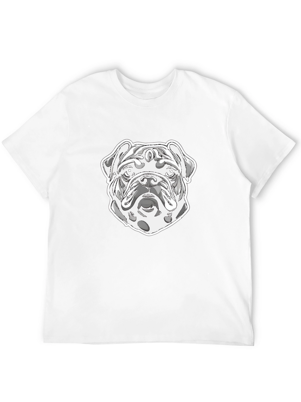 Bulldog Graphic Print Crew Neck T-Shirt
