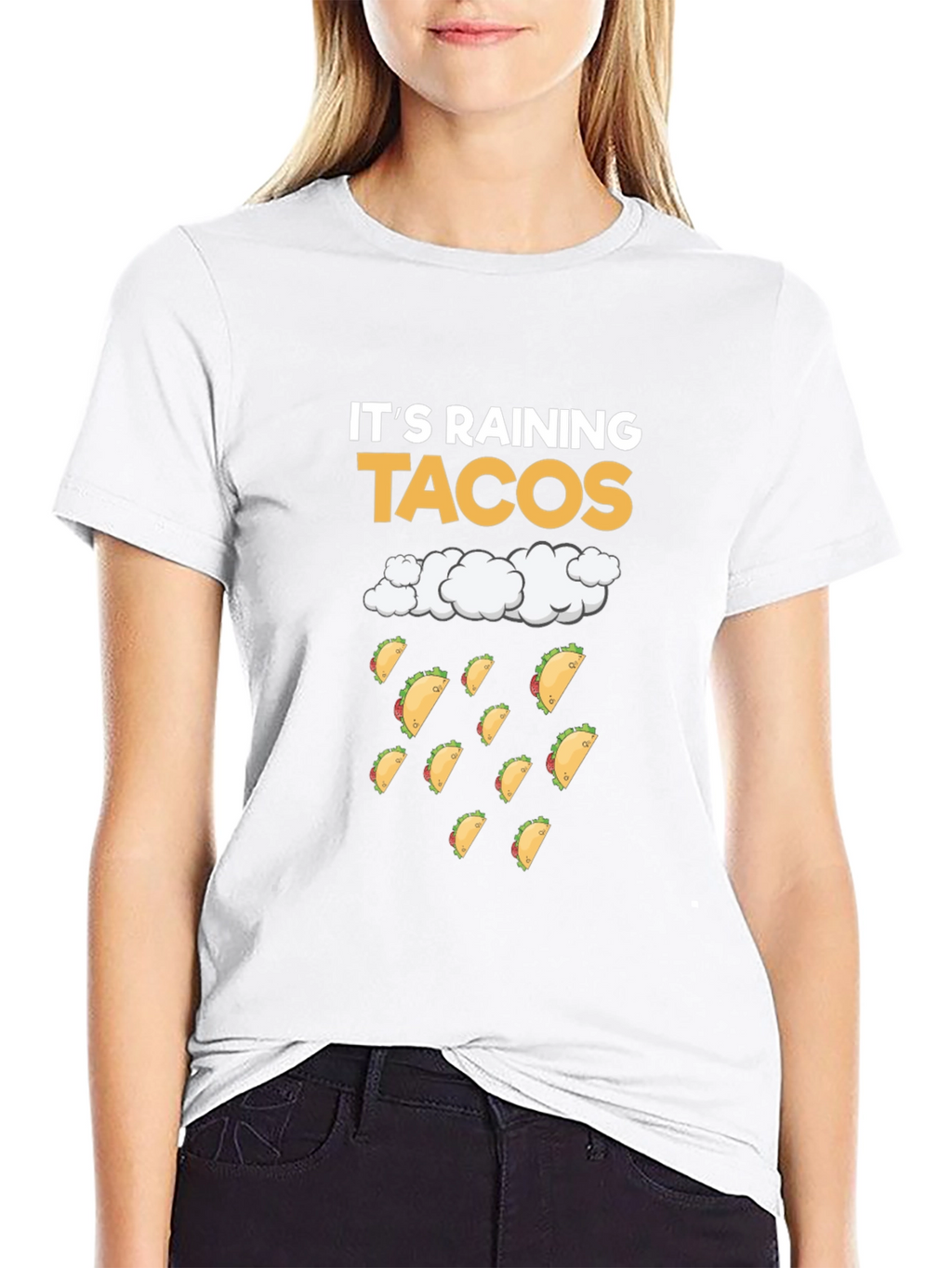 Its Raining Tacos Black T-Shirt