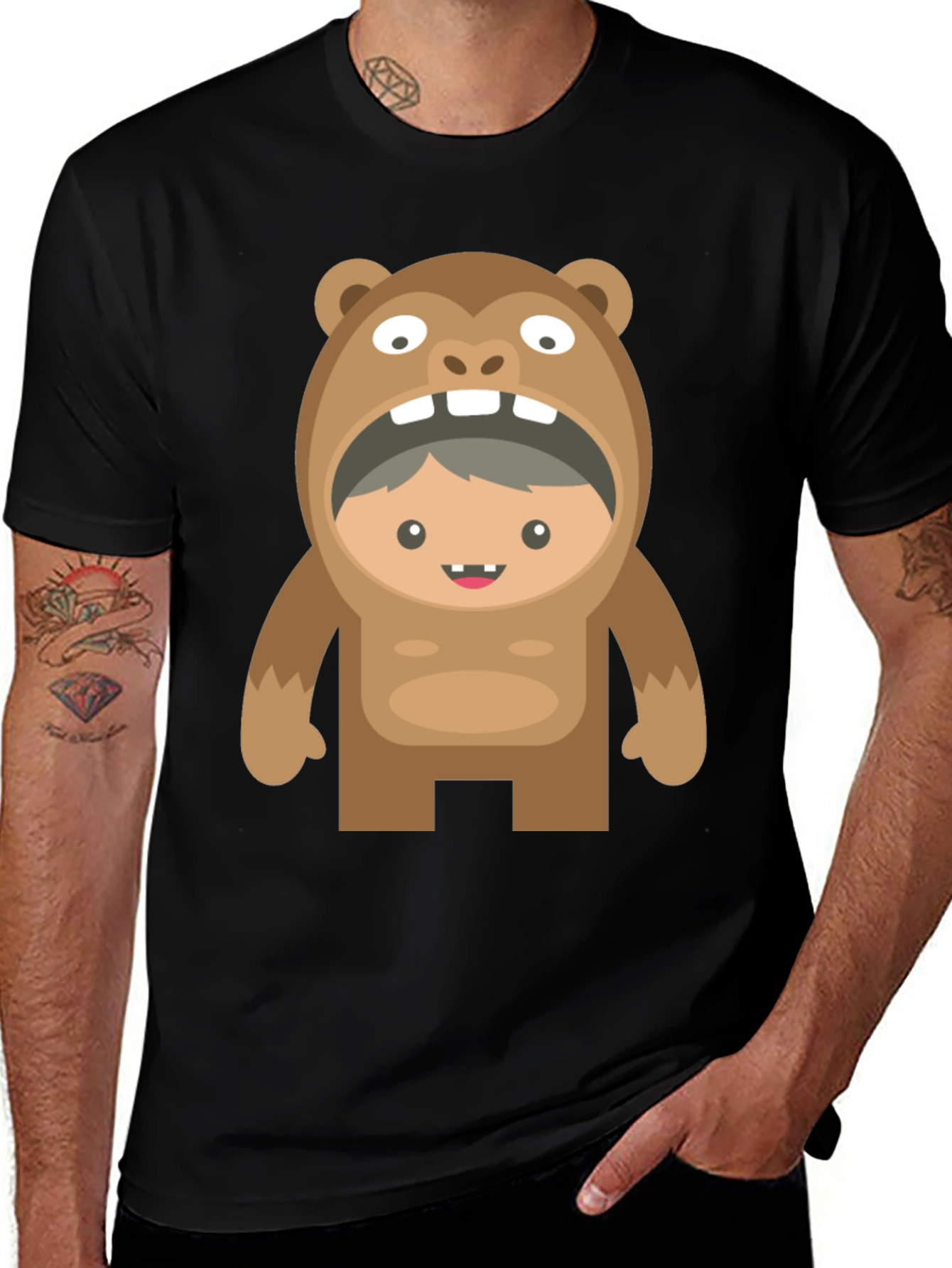 Bear Costume Boy T-Shirt - Funny Graphic Tee