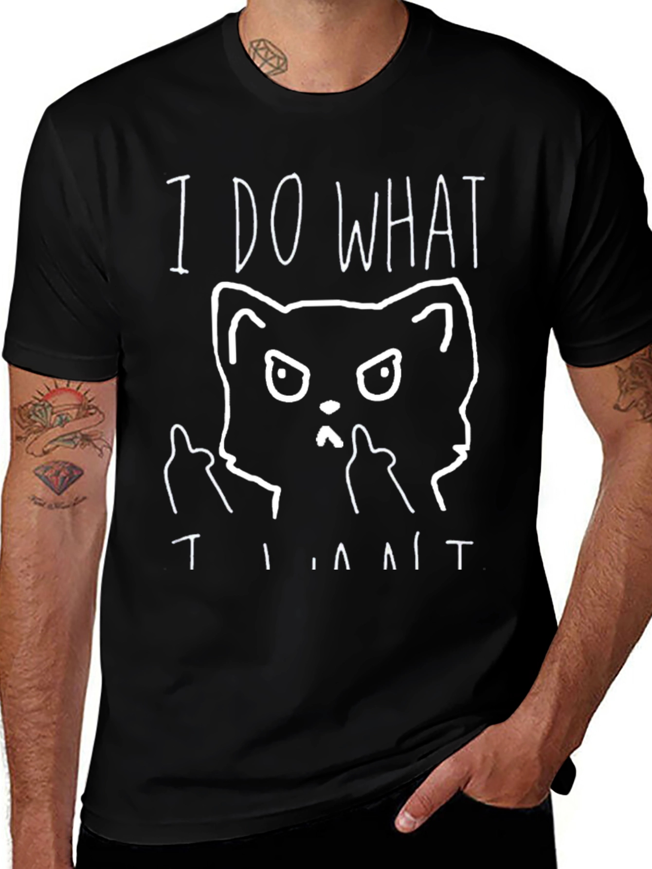 I Do What I Want Cat T-Shirt - Funny Graphic Tee