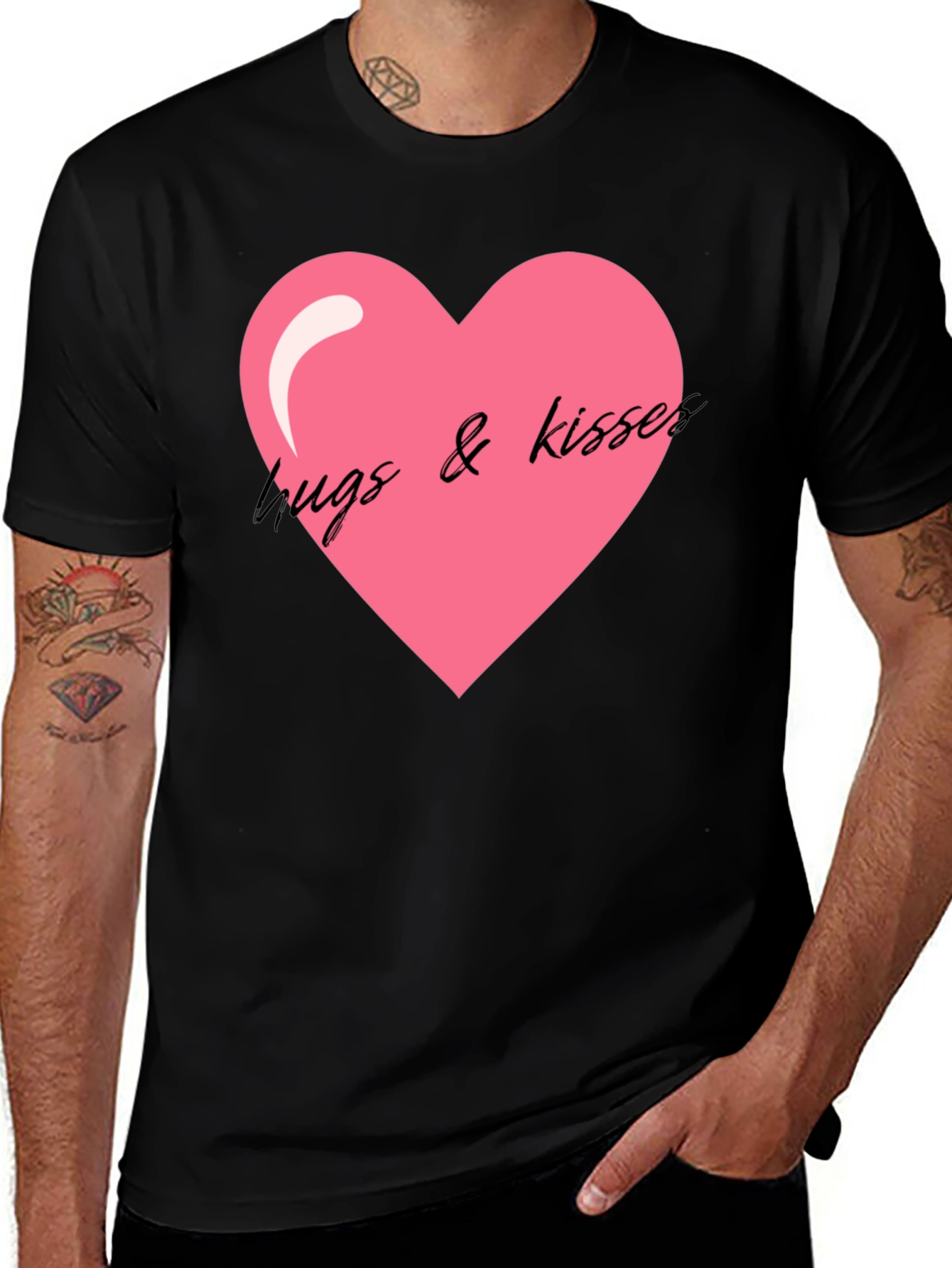 Hugs & Kisses Heart Tee - Valentines Day Gift