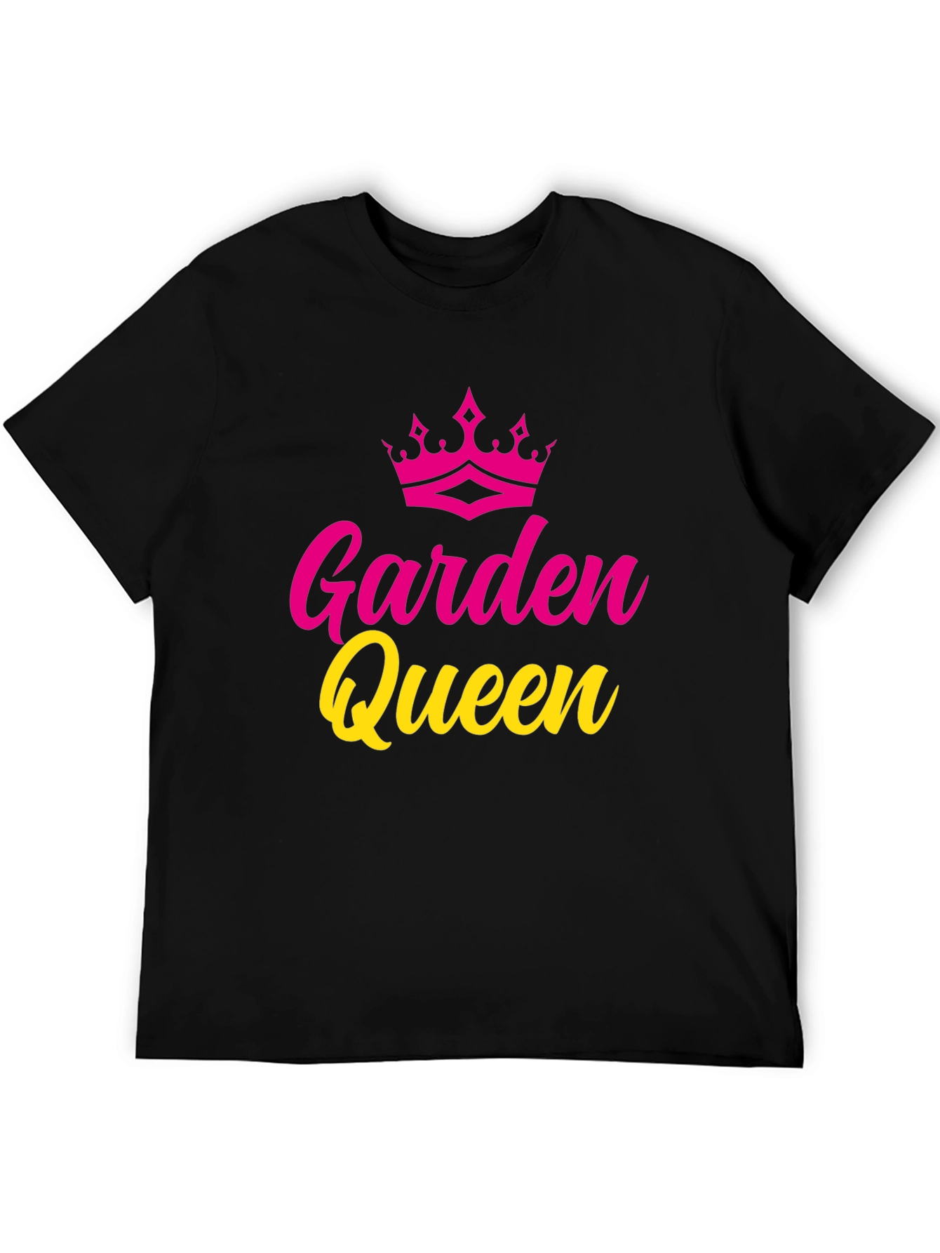 Garden Queen Graphic Tee - Black Cotton T-Shirt
