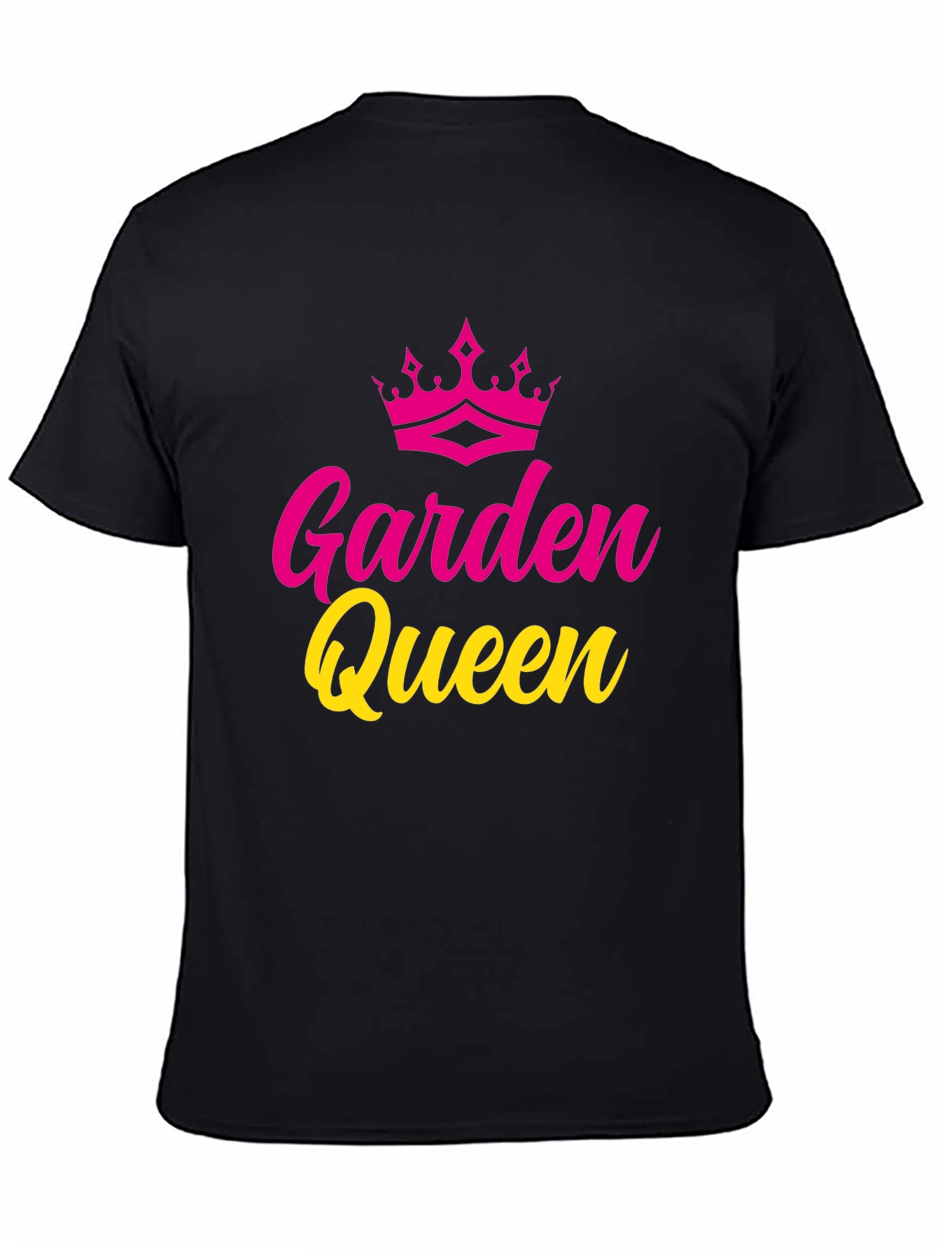 Garden Queen Graphic Tee - Black Cotton T-Shirt
