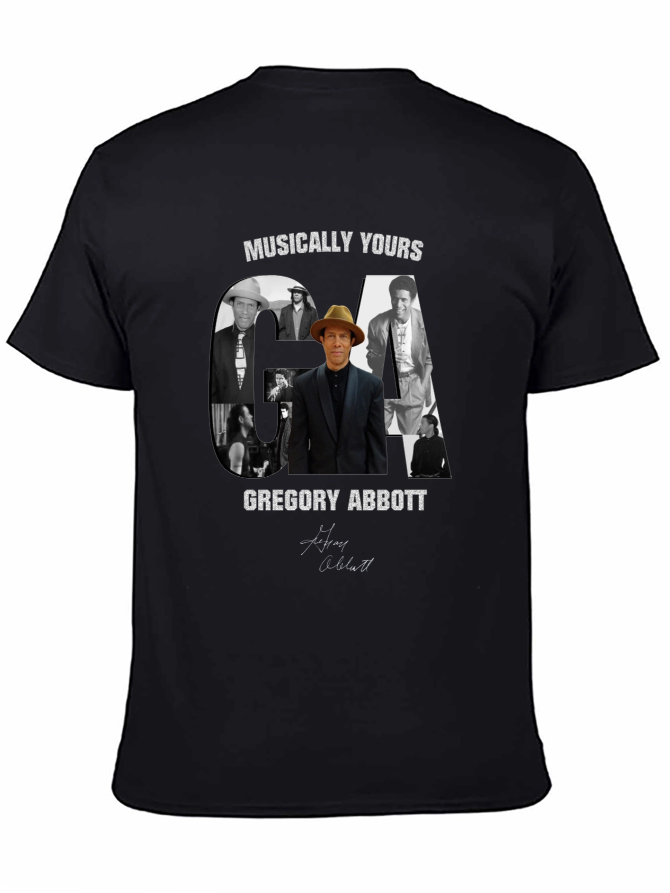 Gregory Abbott T-Shirt - Musically Yours - Mens Black Tee