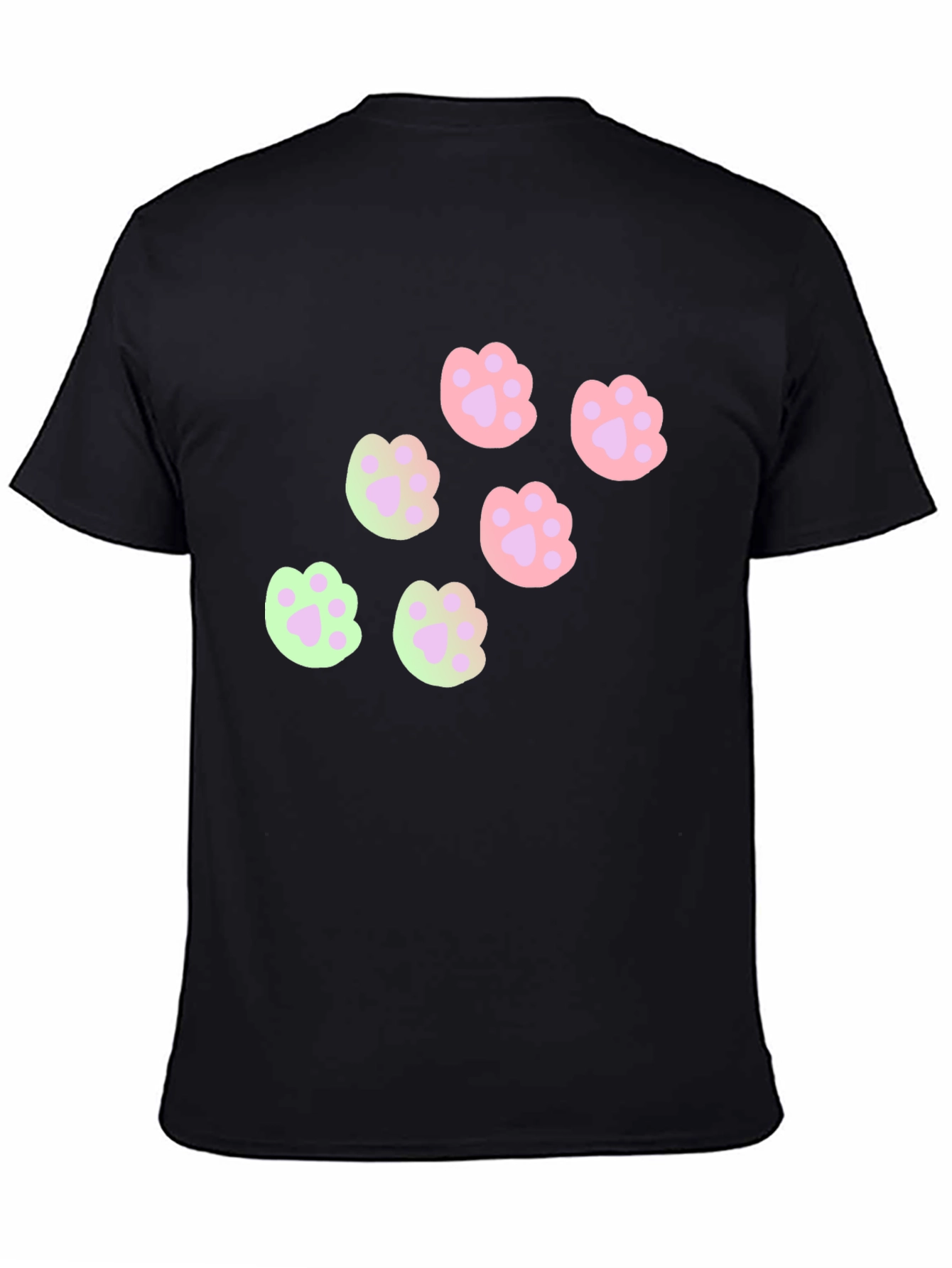 Cute Paw Print T-Shirt - Casual Graphic Tee