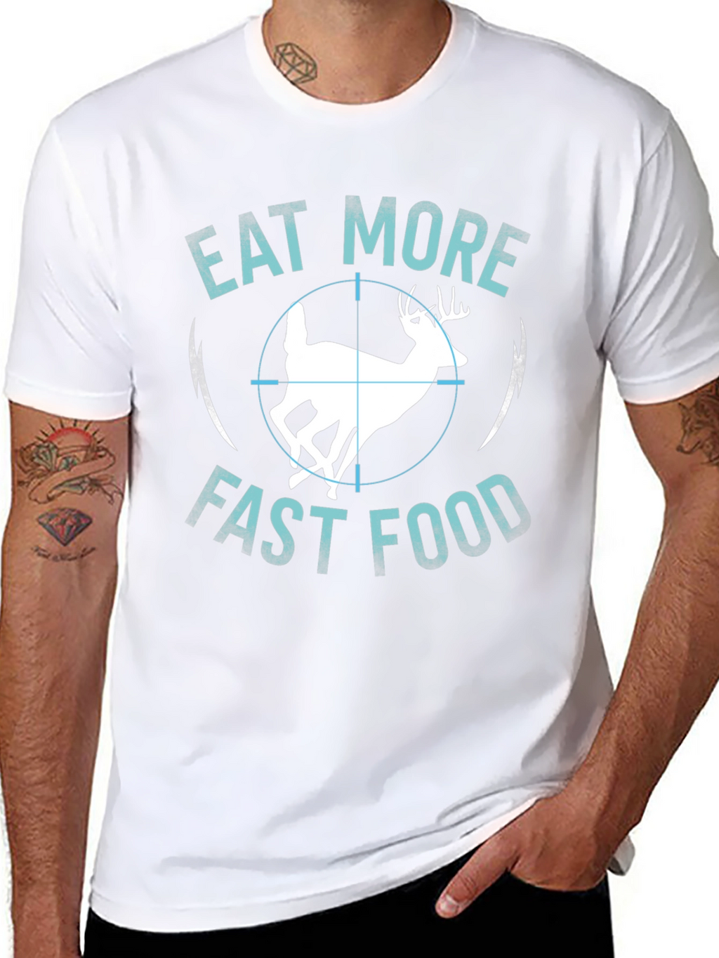 Eat More Fast Food Deer T-Shirt