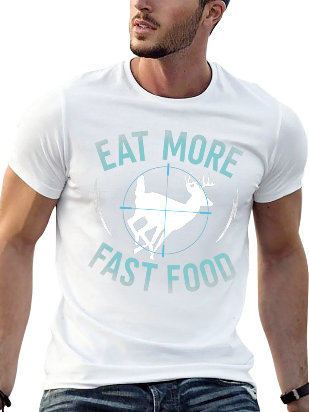 Eat More Fast Food Deer T-Shirt