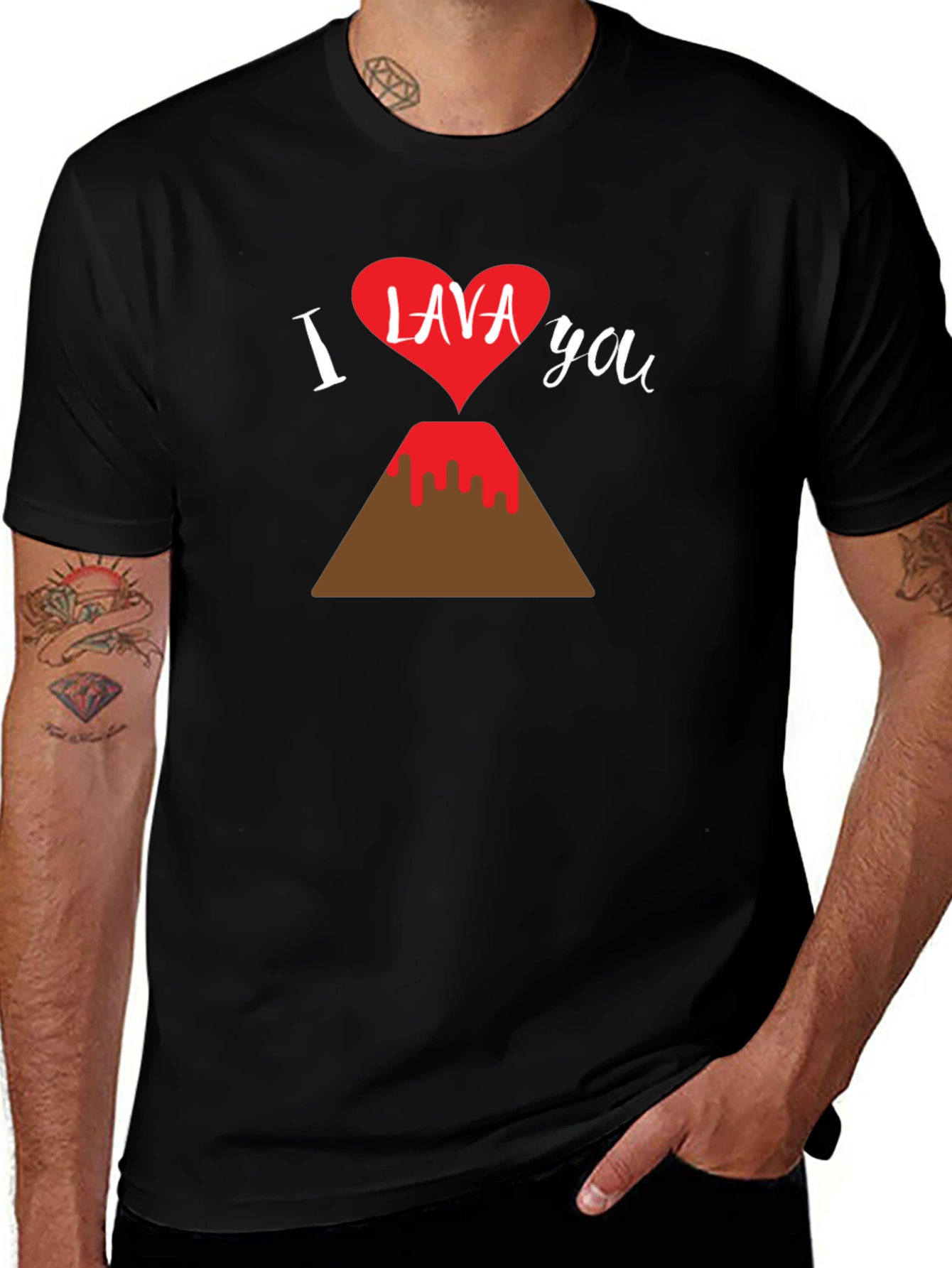 I Lava You T-Shirt - Cute Volcano Heart Graphic Tee