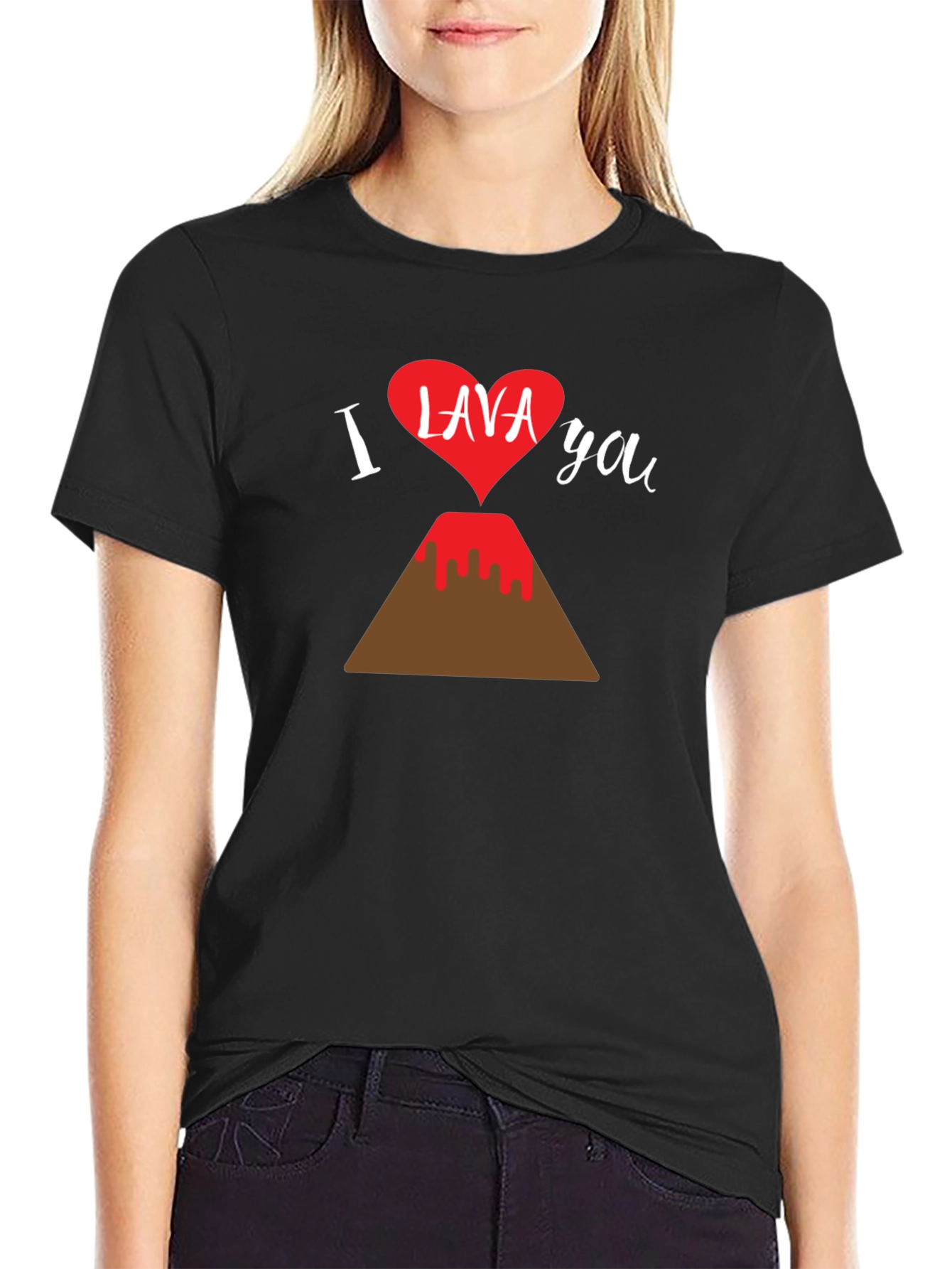 I Lava You T-Shirt - Cute Volcano Heart Graphic Tee
