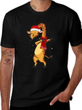 Dabbing Giraffe Christmas T-Shirt