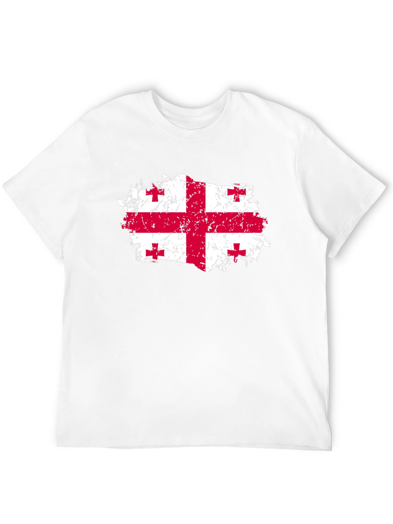 Georgia Flag T-Shirt - Distressed Look