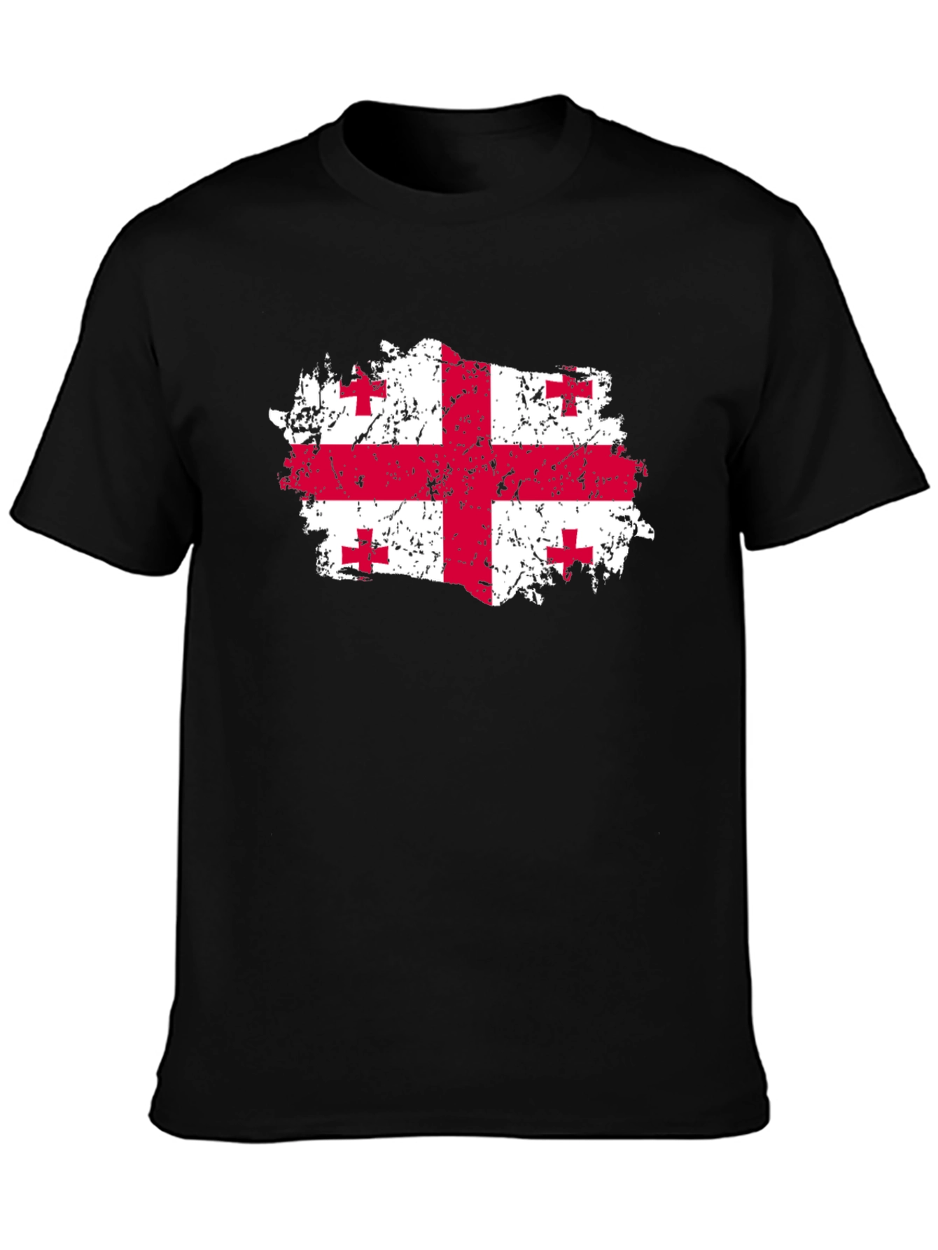 Georgia Flag T-Shirt - Distressed Look