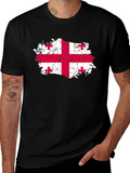 Georgia Flag T-Shirt - Distressed Look