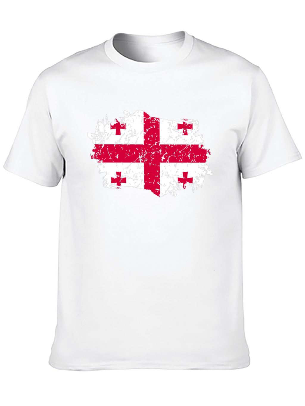 Georgia Flag T-Shirt - Distressed Look