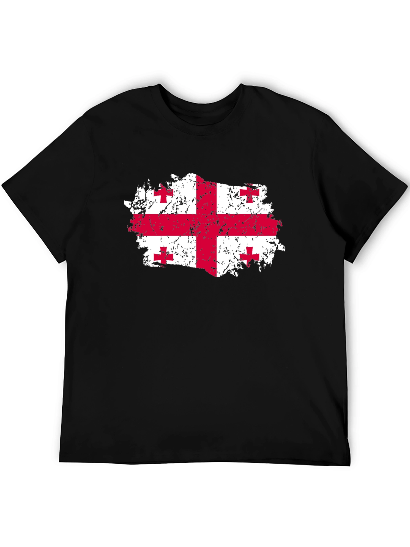 Georgia Flag T-Shirt - Distressed Look