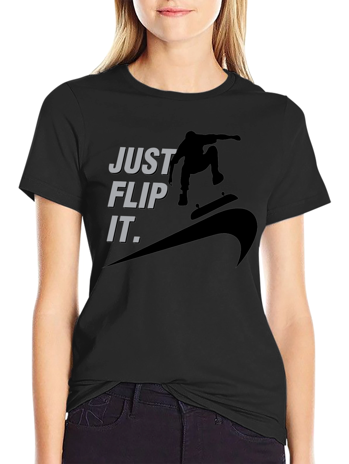 Just Flip It. T-Shirt - Skateboarding Graphic Tee